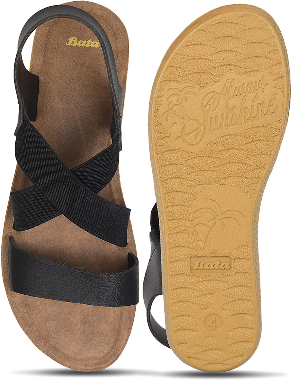Image of Bata Women Casual Sandal (Black , 8)