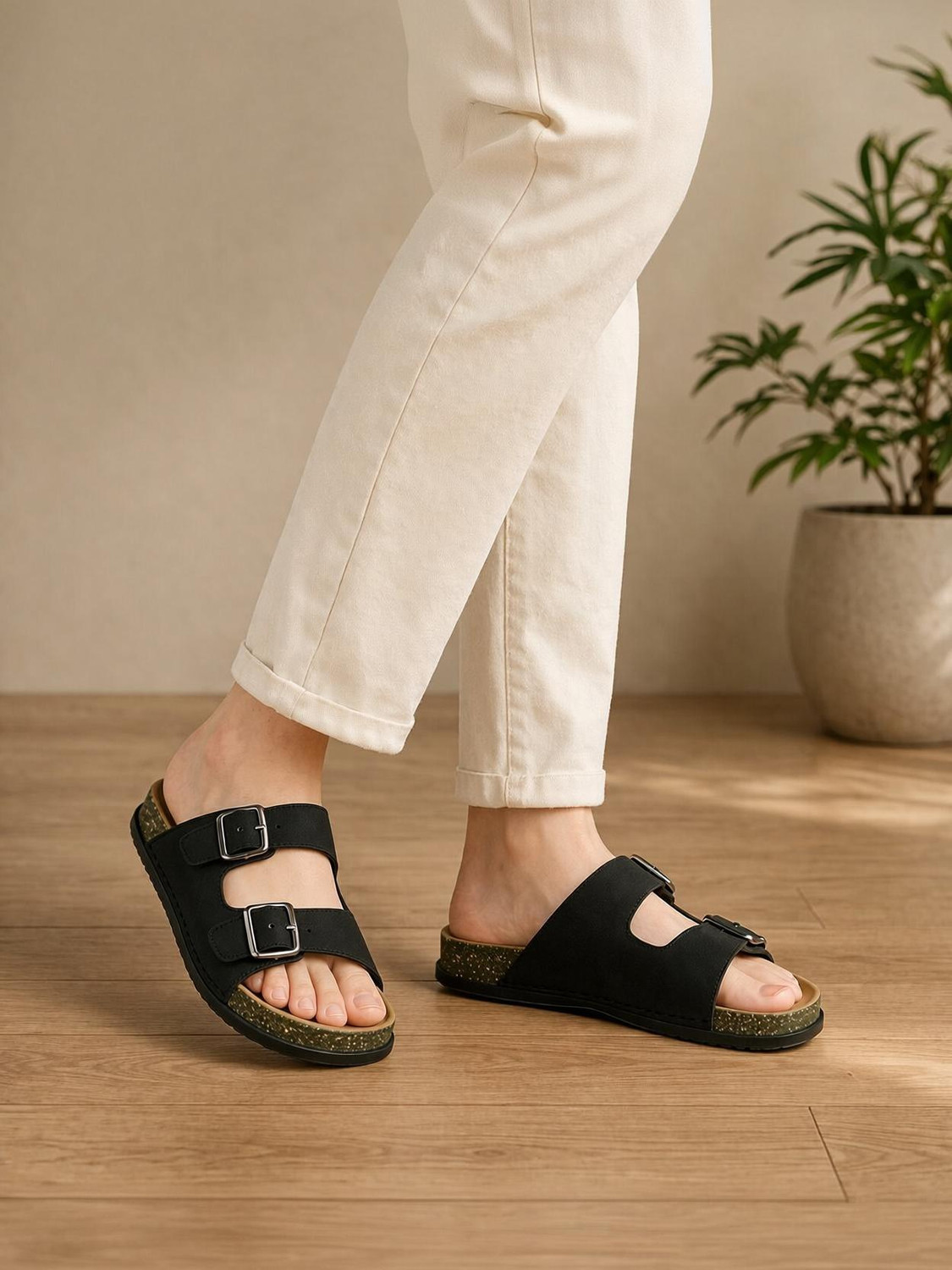 TROTUS Women Casual Sandal Black Size 8 - Image 1