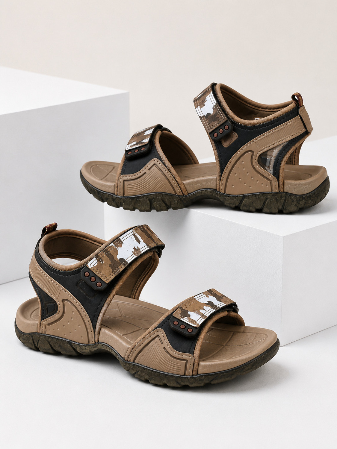 Image of DUCKINS Men Sports Sandal (Brown , 7)