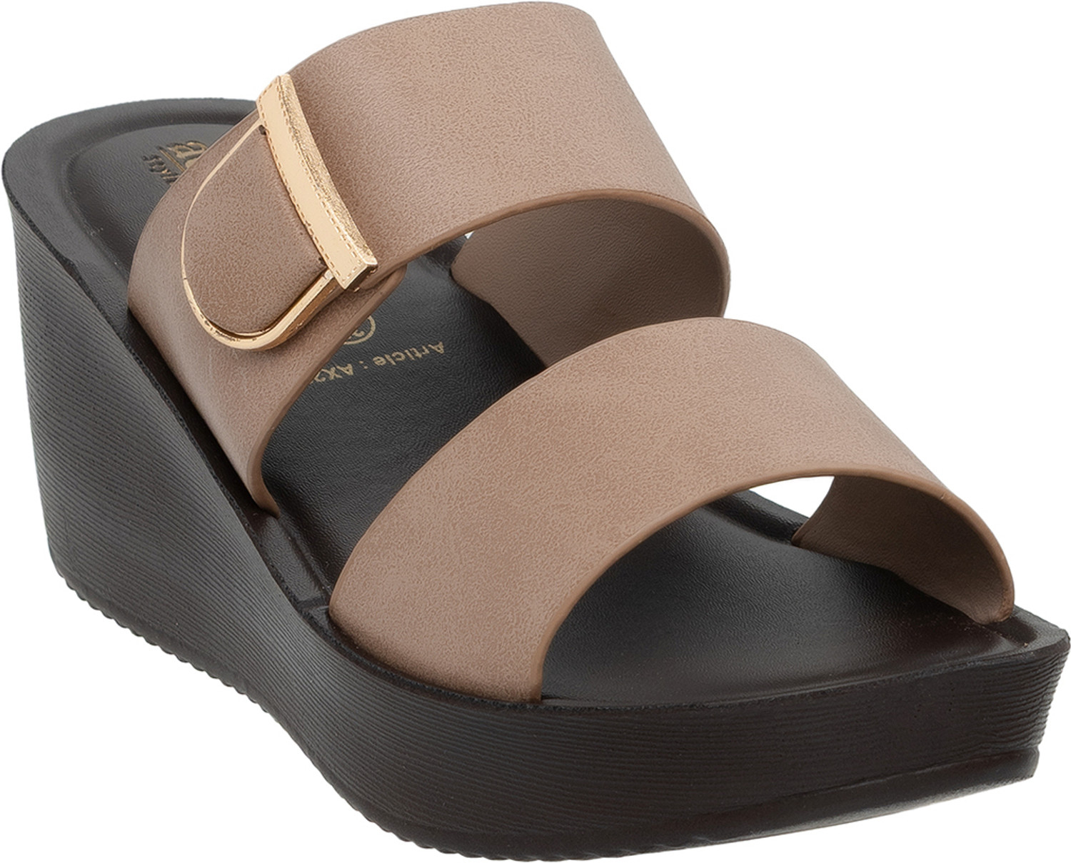 Image of PUNTOBLU Women Heels Sandal (Black , 4)