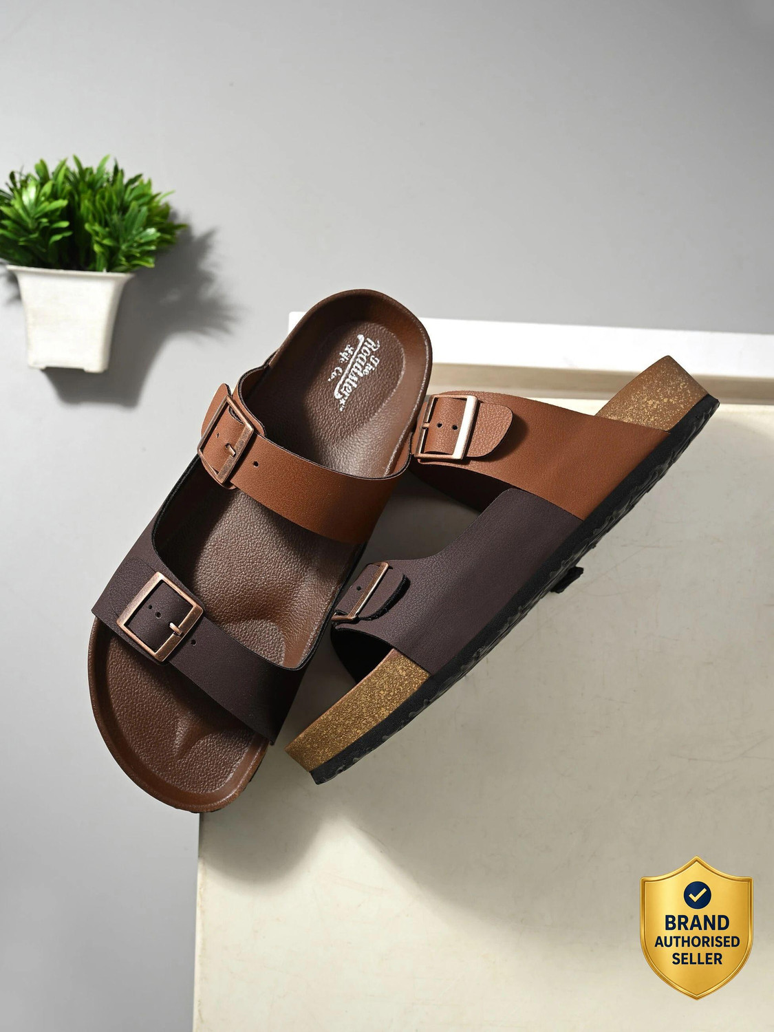Roadster Dual Strap Buckle Men Sandals - Image 6