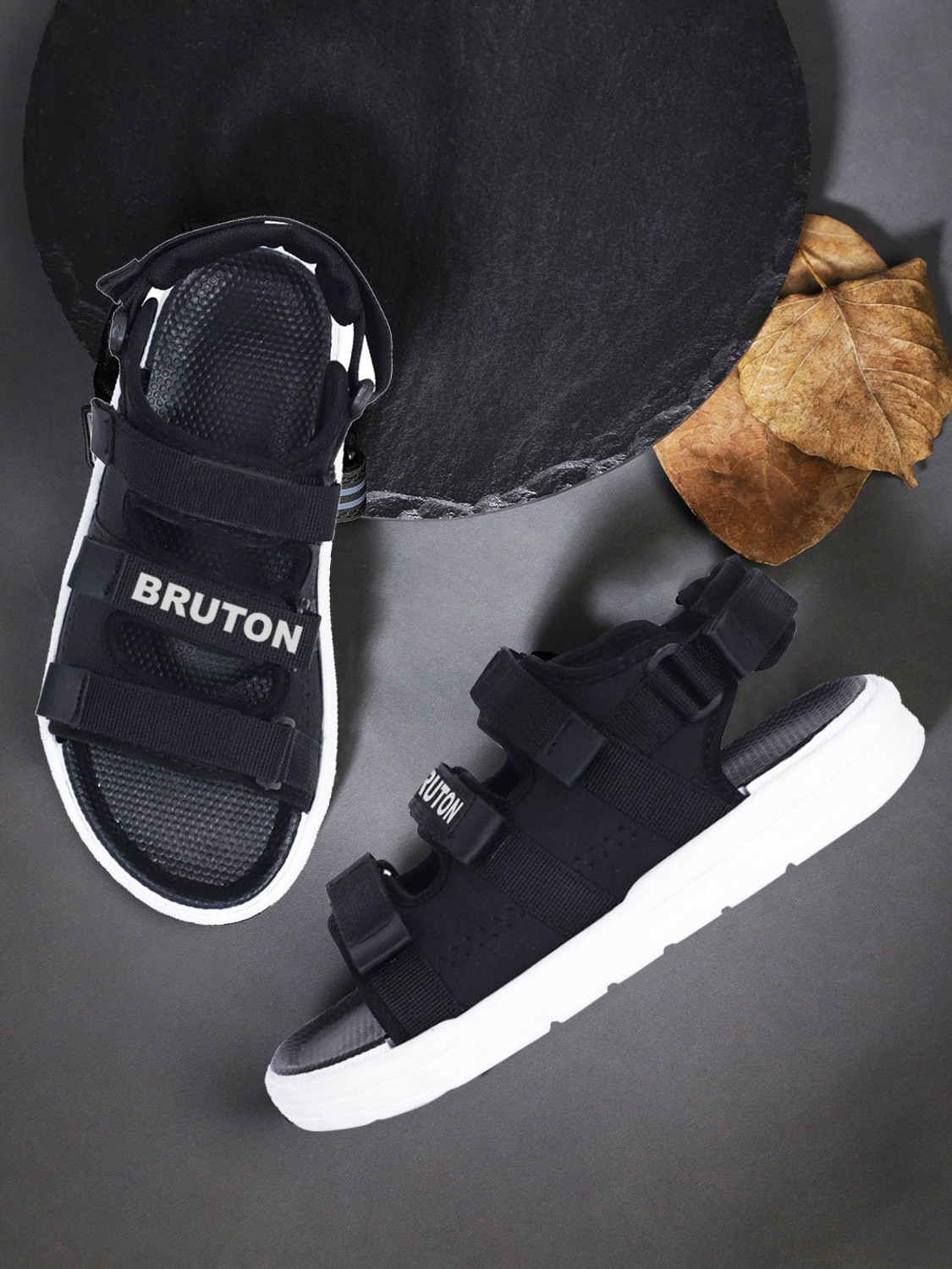BRUTON Men Sandal (Black , 6) - Image 1