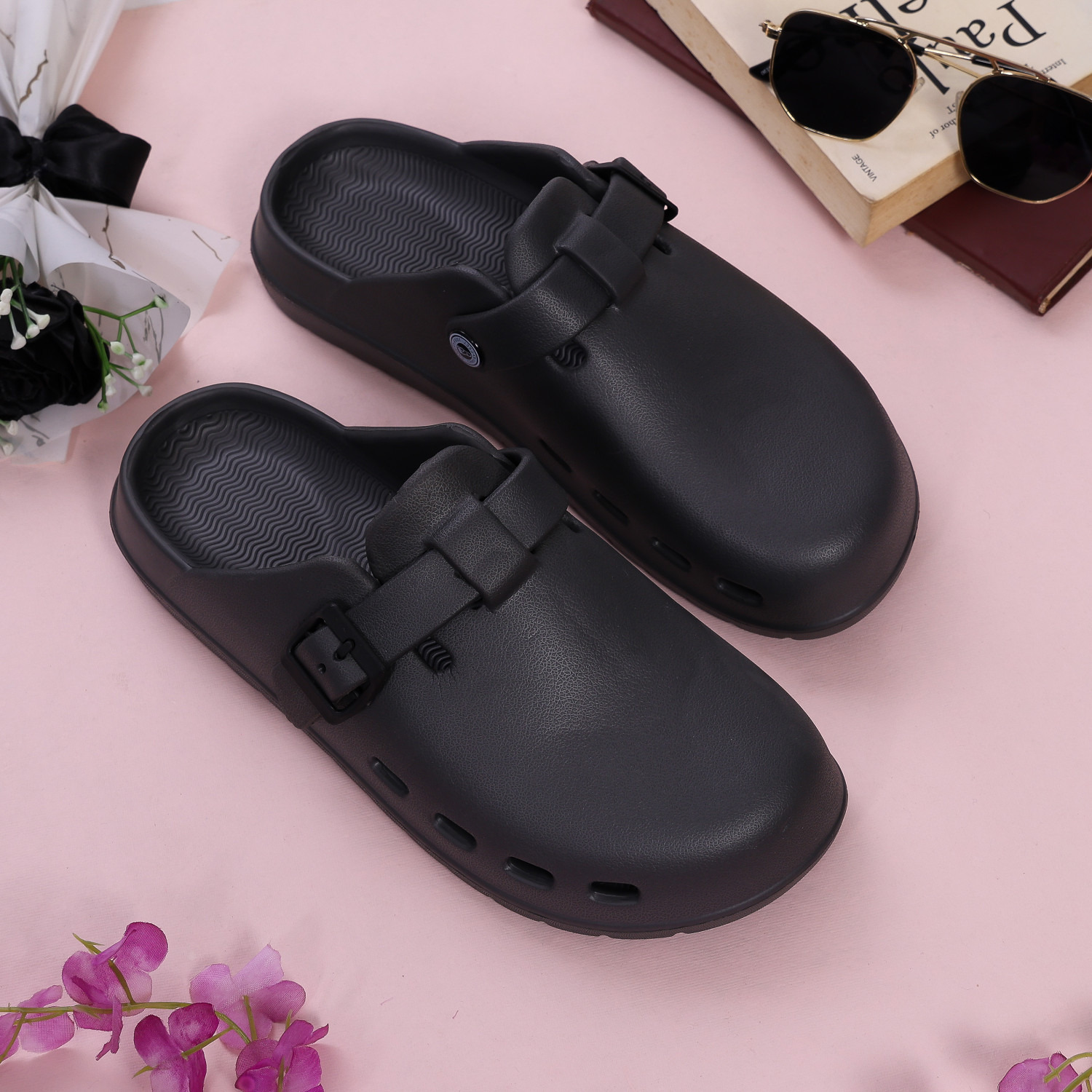 Image of RICHMEN Men Clogs Sandal (Black , 8)
