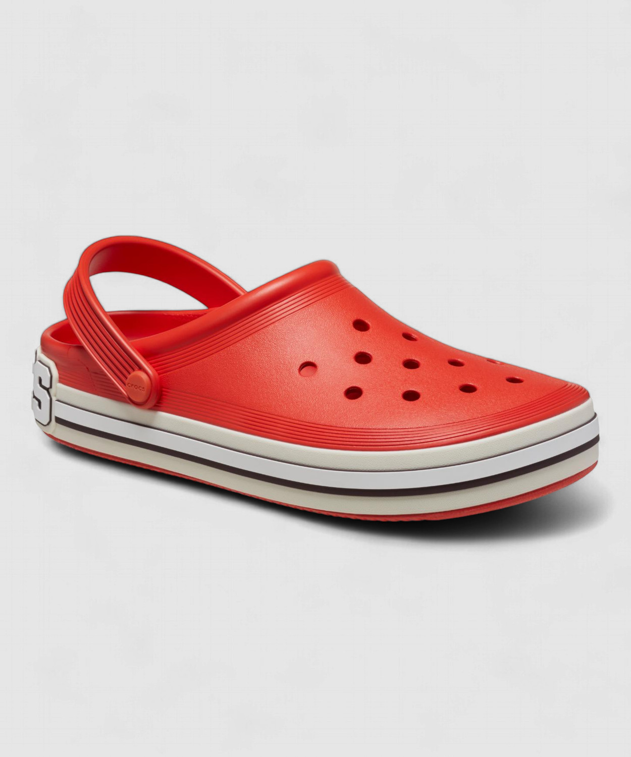 Image of CROCS Unisex Off Court Logo Casual Sandal (Red , 5 UK /India)
