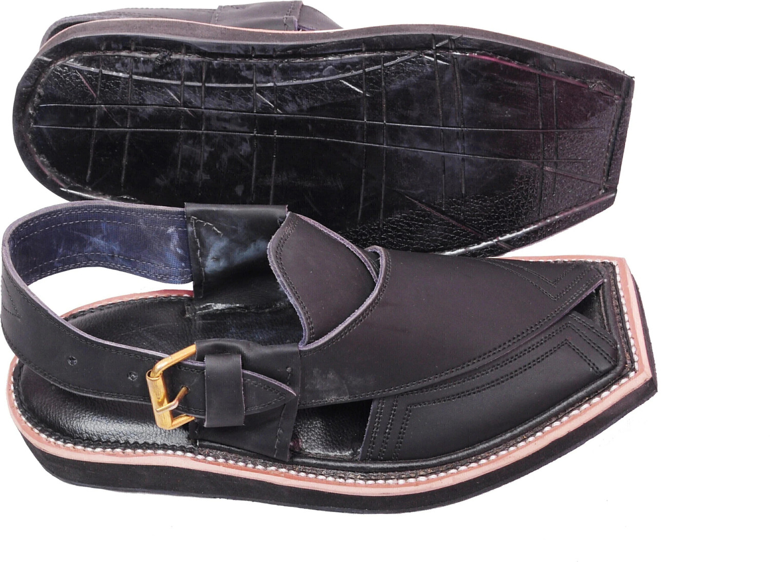 Image of PESHAWARI CHAPPAL Men Sandal (Black , 5)