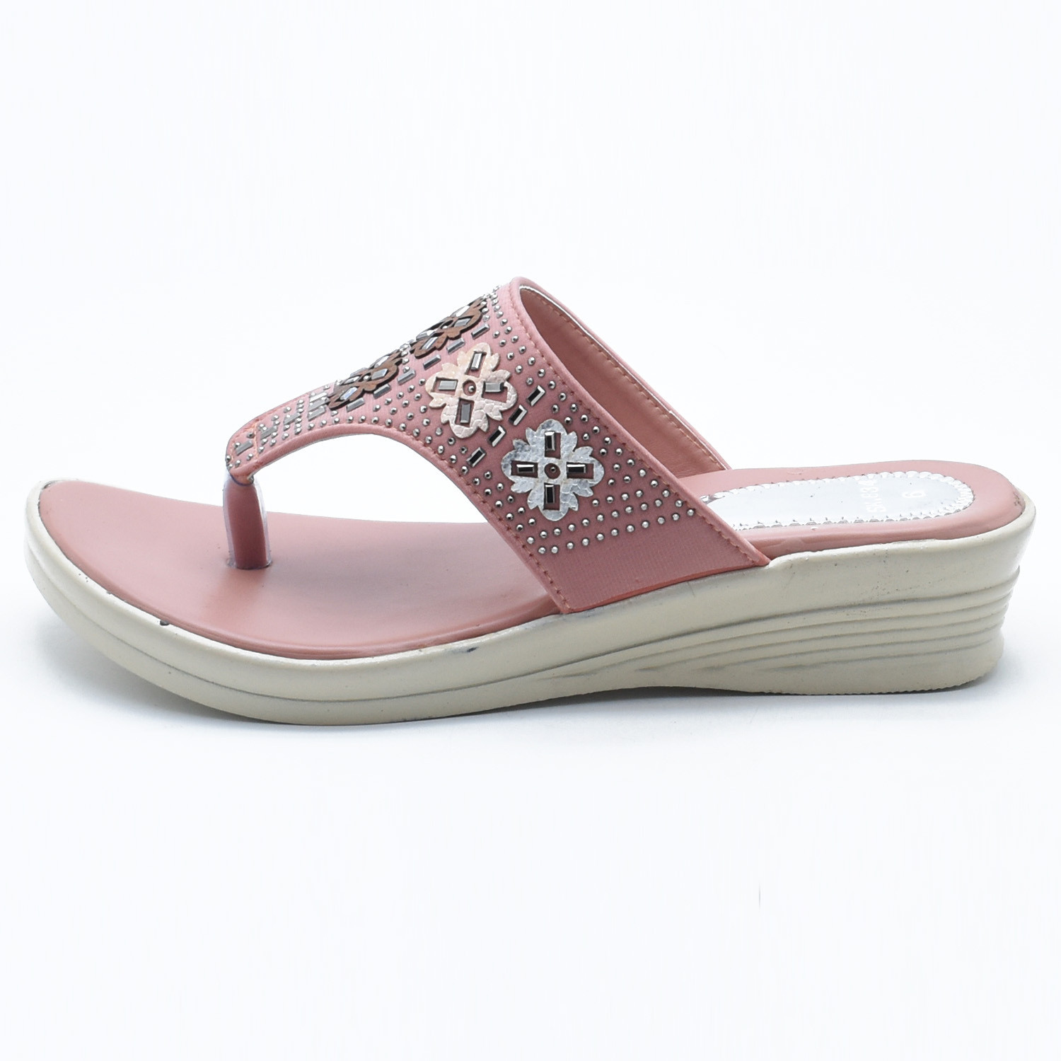 Image of Hardwood Women Heels Sandal (Pink , 8)