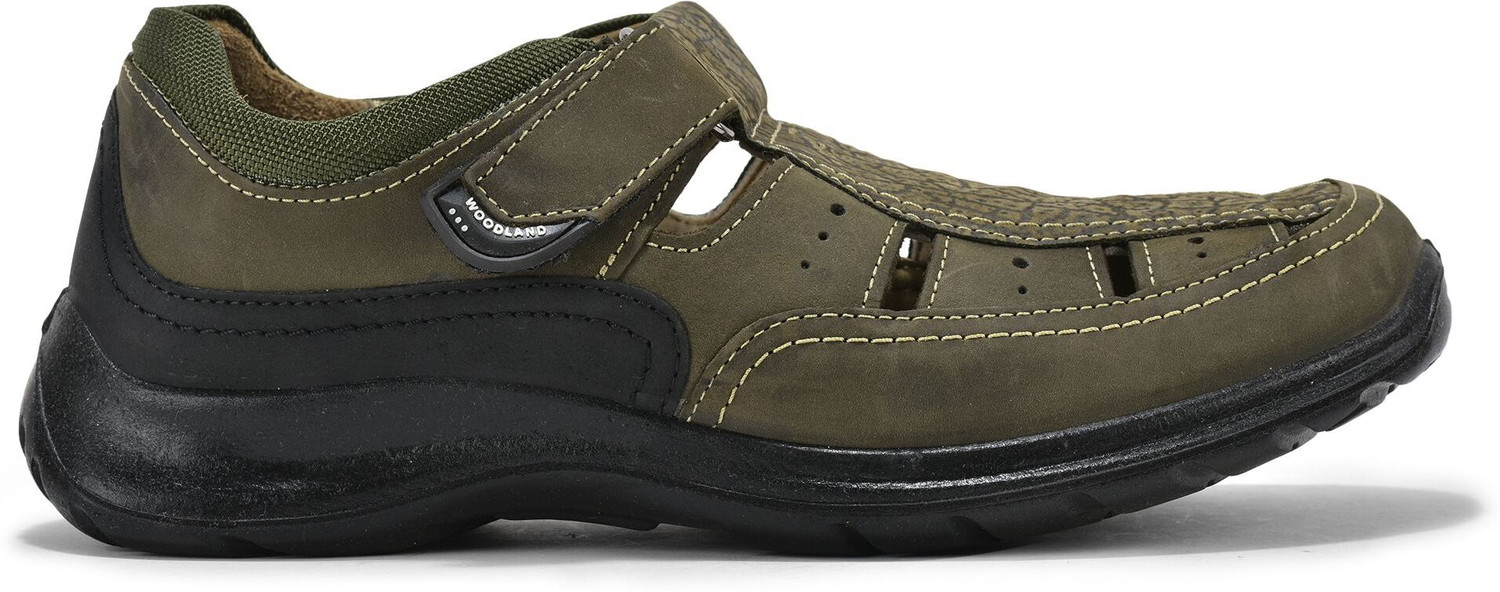 Image of WOODLAND Men Outdoor Comfortable Lightweight Everyday Use Casual Sandal (Black , 11)
