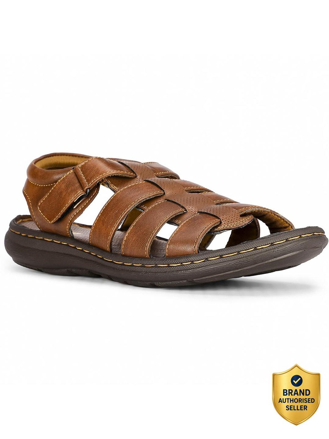 Image of WOODLAND Men Outdoor Comfortable Lightweight Everyday Use Casual Sandal (Black , 11)