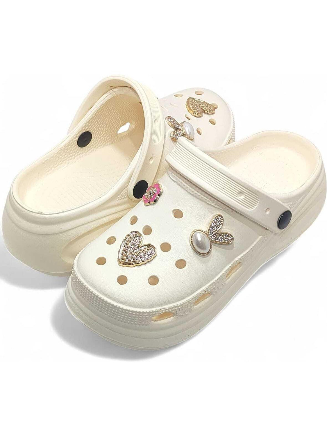 Image of FEEL TIME Women Clogs Sandal (Beige , 8)