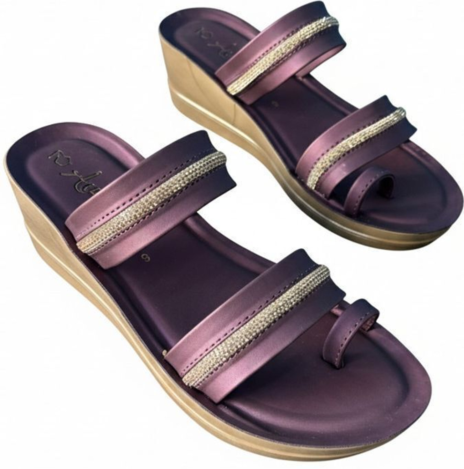 Image of AVA Women Heels Sandal (Purple , 7)
