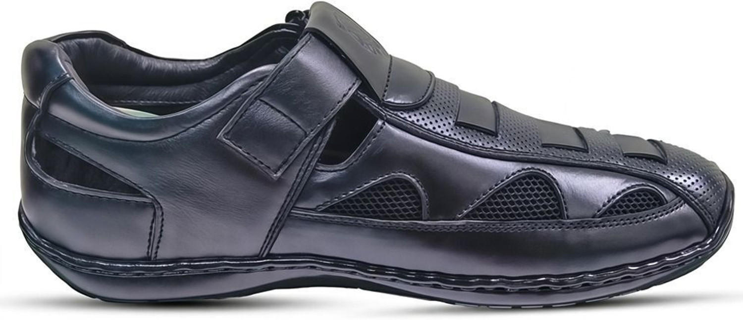 Image of WOODLAND Men Outdoor Comfortable Lightweight Everyday Use Casual Sandal (Black , 11)