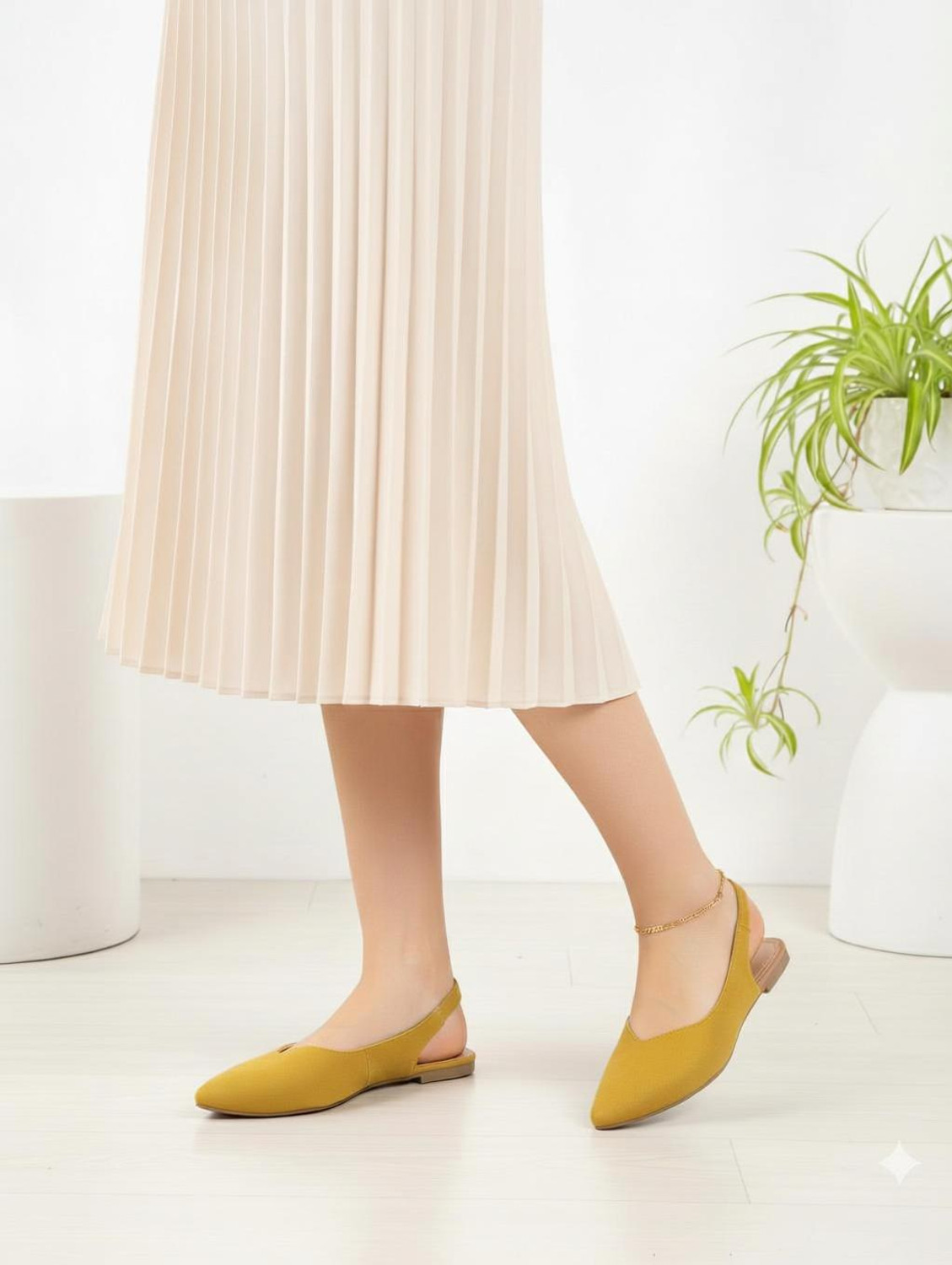 RuWin Fashion Women Flats Yellow - Image 6