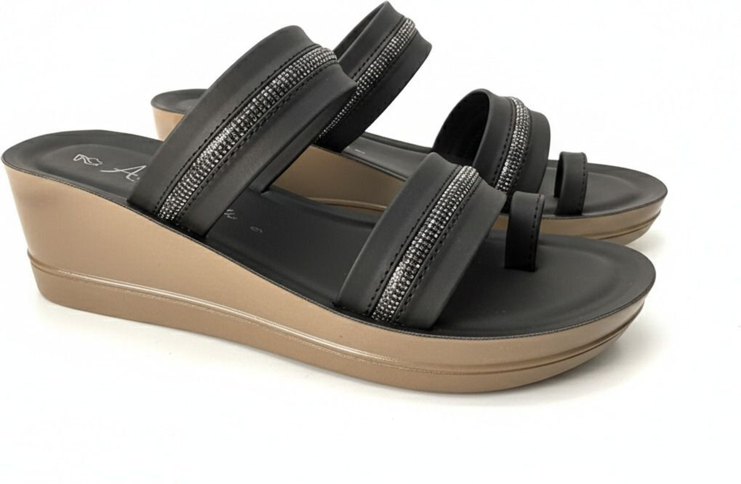 Image of AVA Women Heels Sandal (Black , 7)