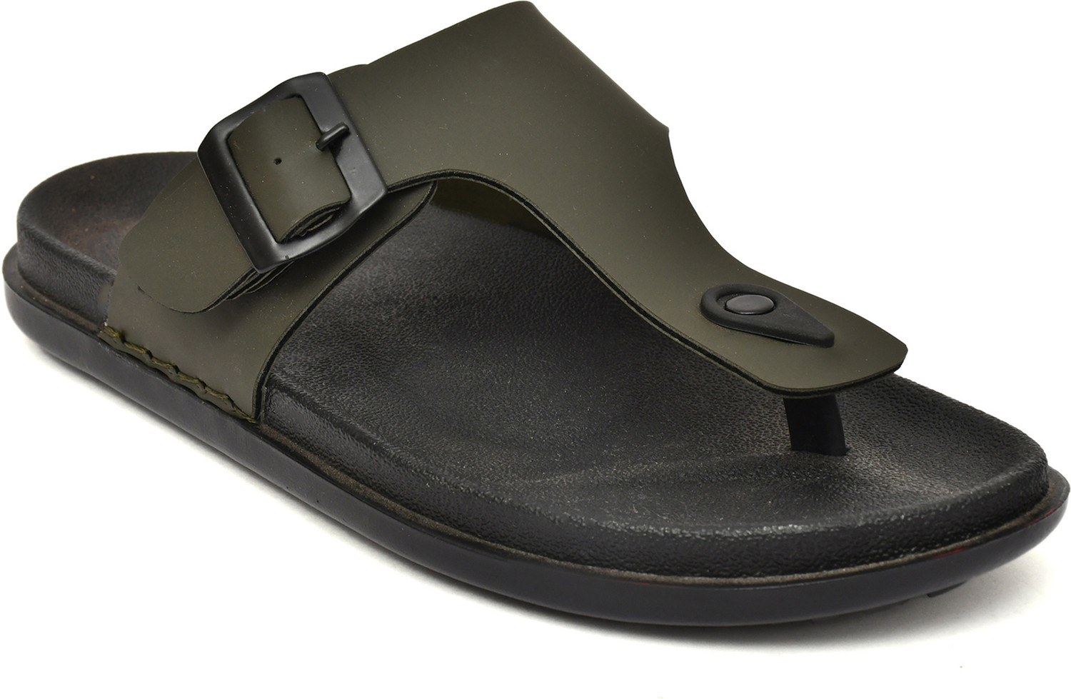 Image of house of common Men Sandal (Green, Olive , 9)