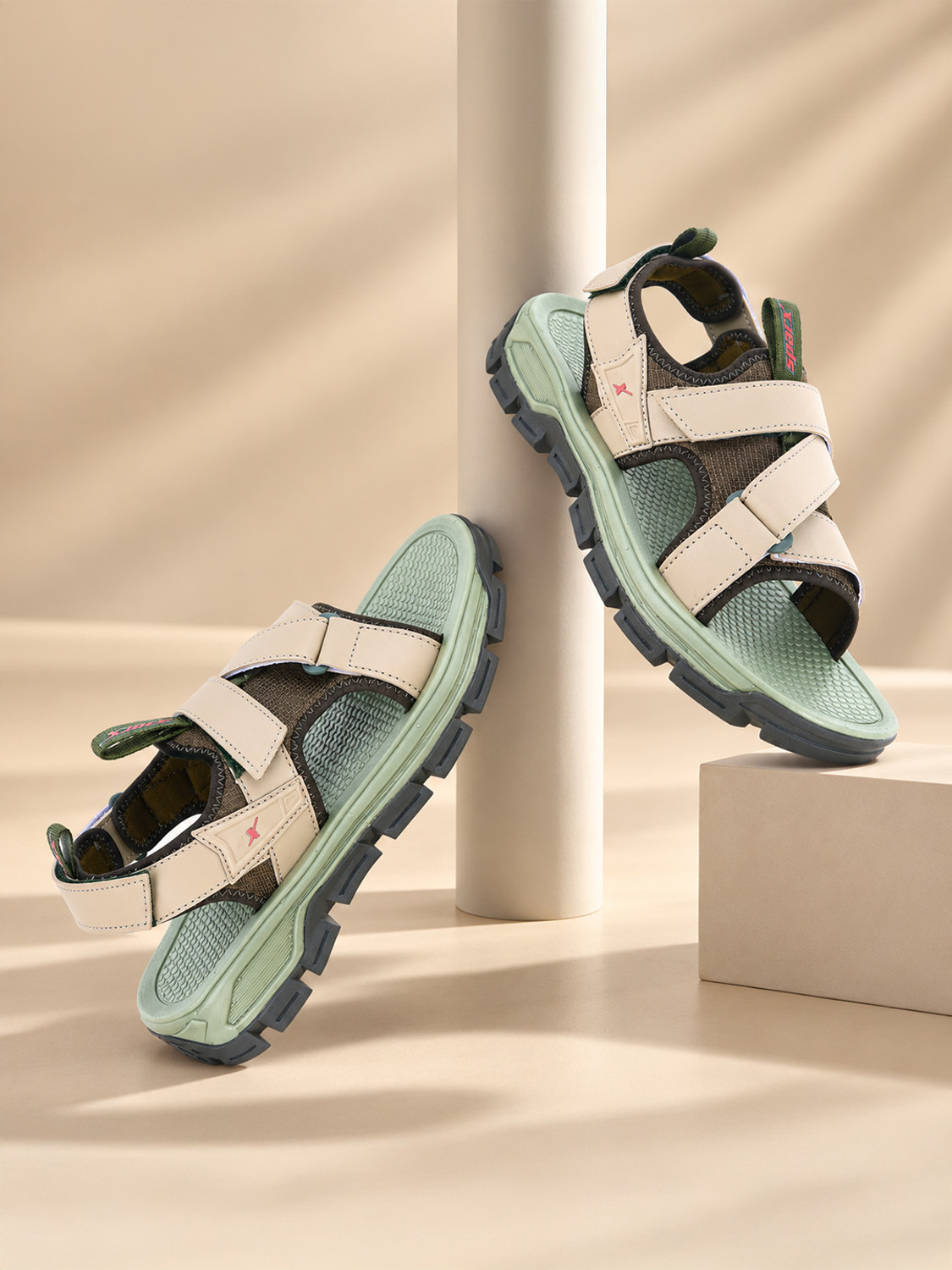 Sparx Men Casual Sandal (Green , 8) - Image 1