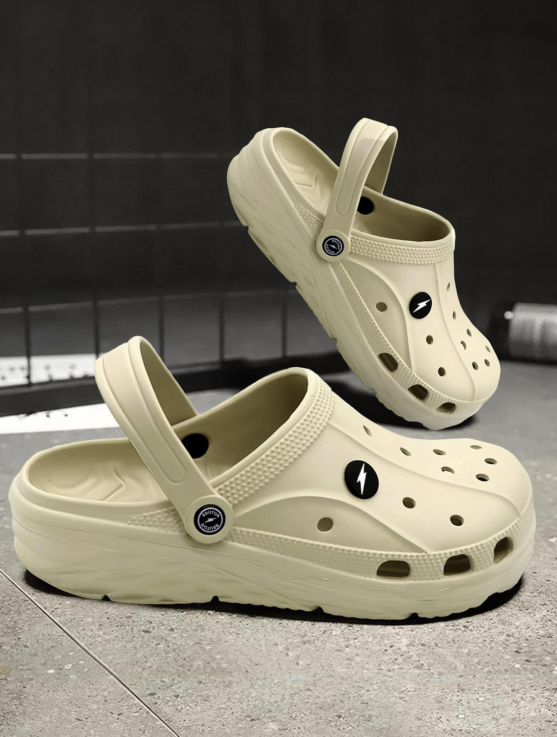 Image of Stepzy Men Water-Safe, Flexible, Grip, Tough, Ventilated | Men Clogs White Size 8 Clogs Sandal (White , 8)
