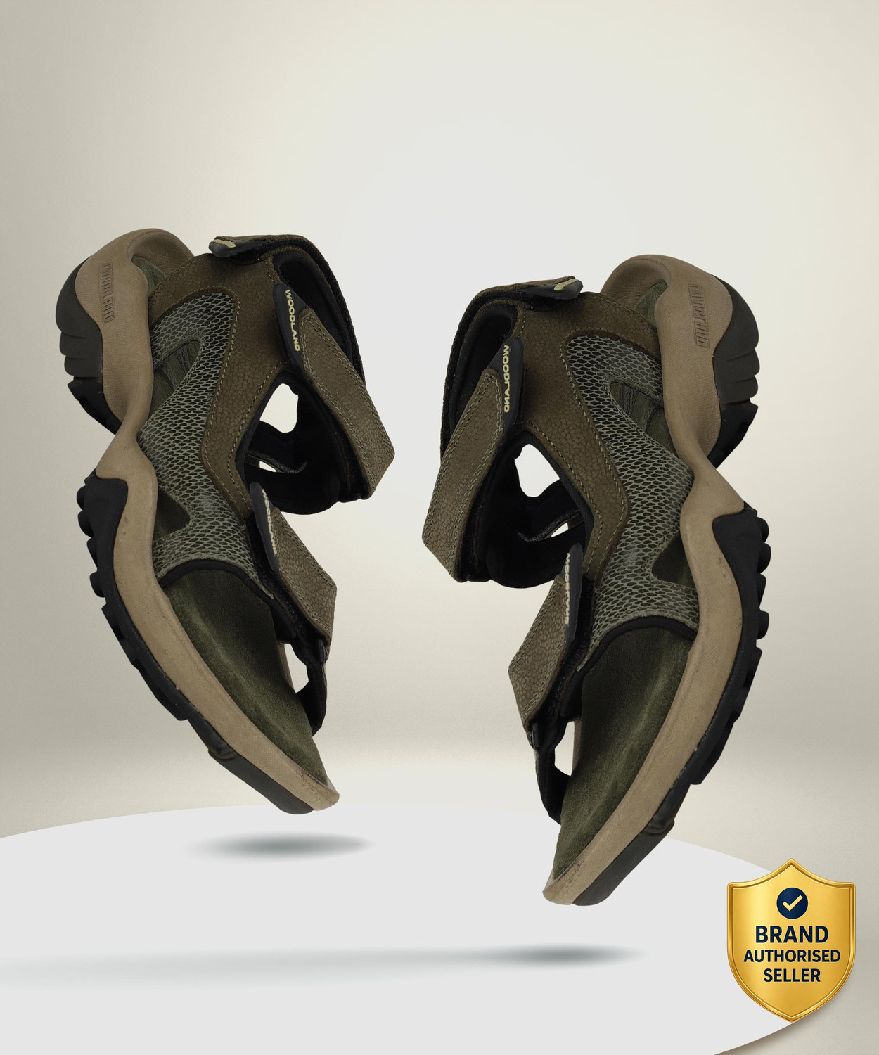 Image of WOODLAND Men Sandal (Black , 9)