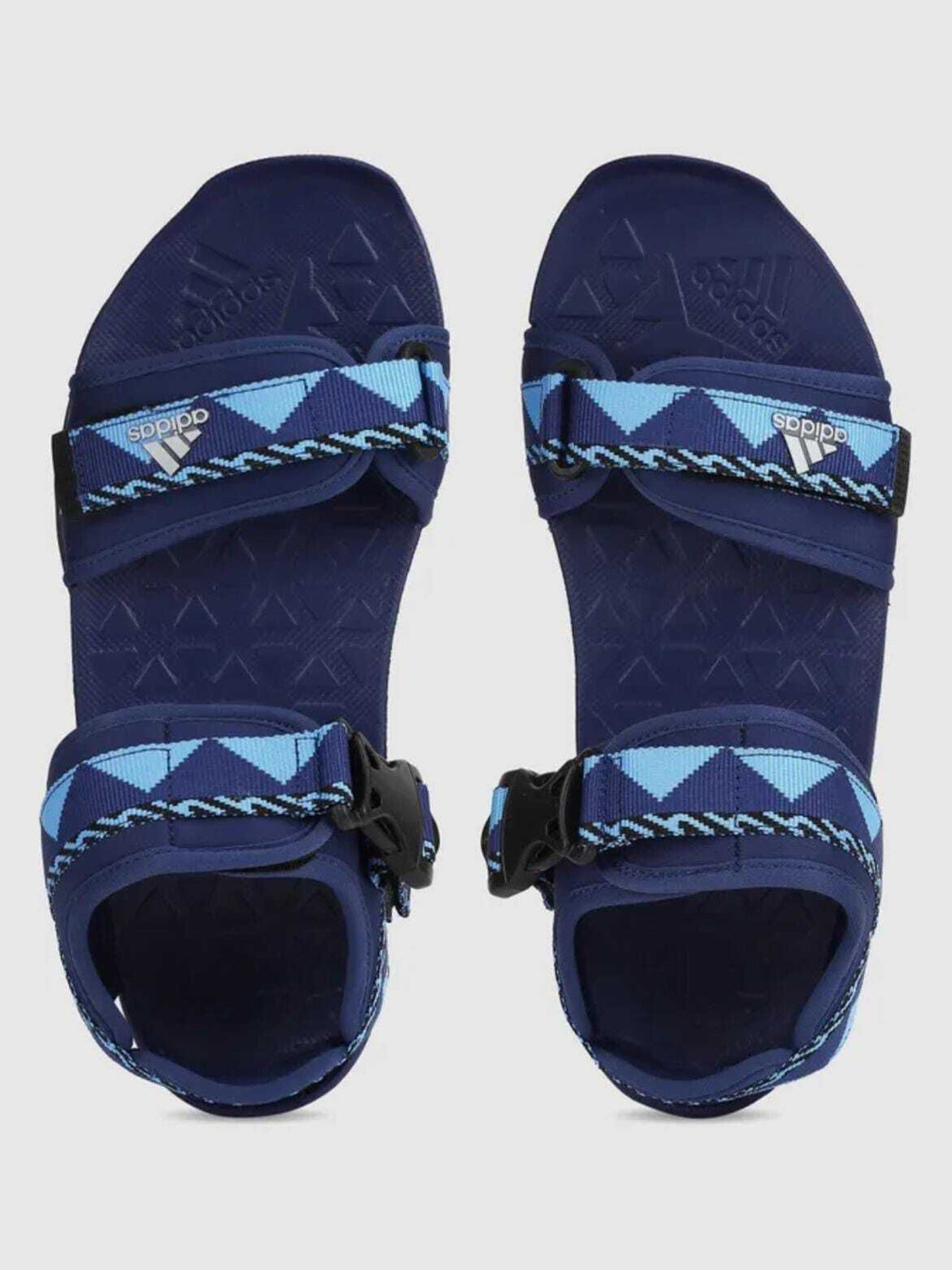 Image of ADIDAS ORIGINALS Men Sandal (Black, Blue , 11)