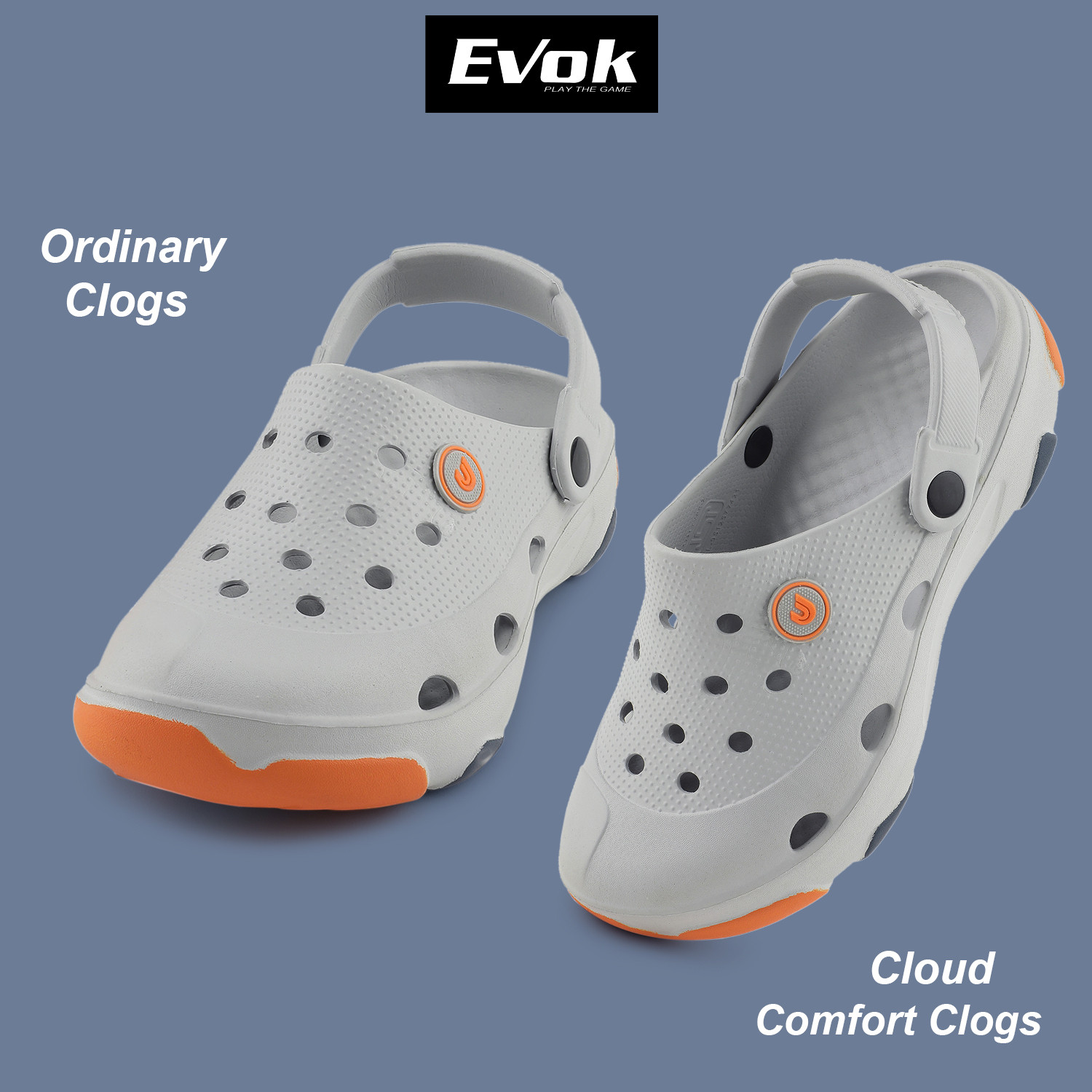 Image of EVOK Men Slippers (Grey , 10)