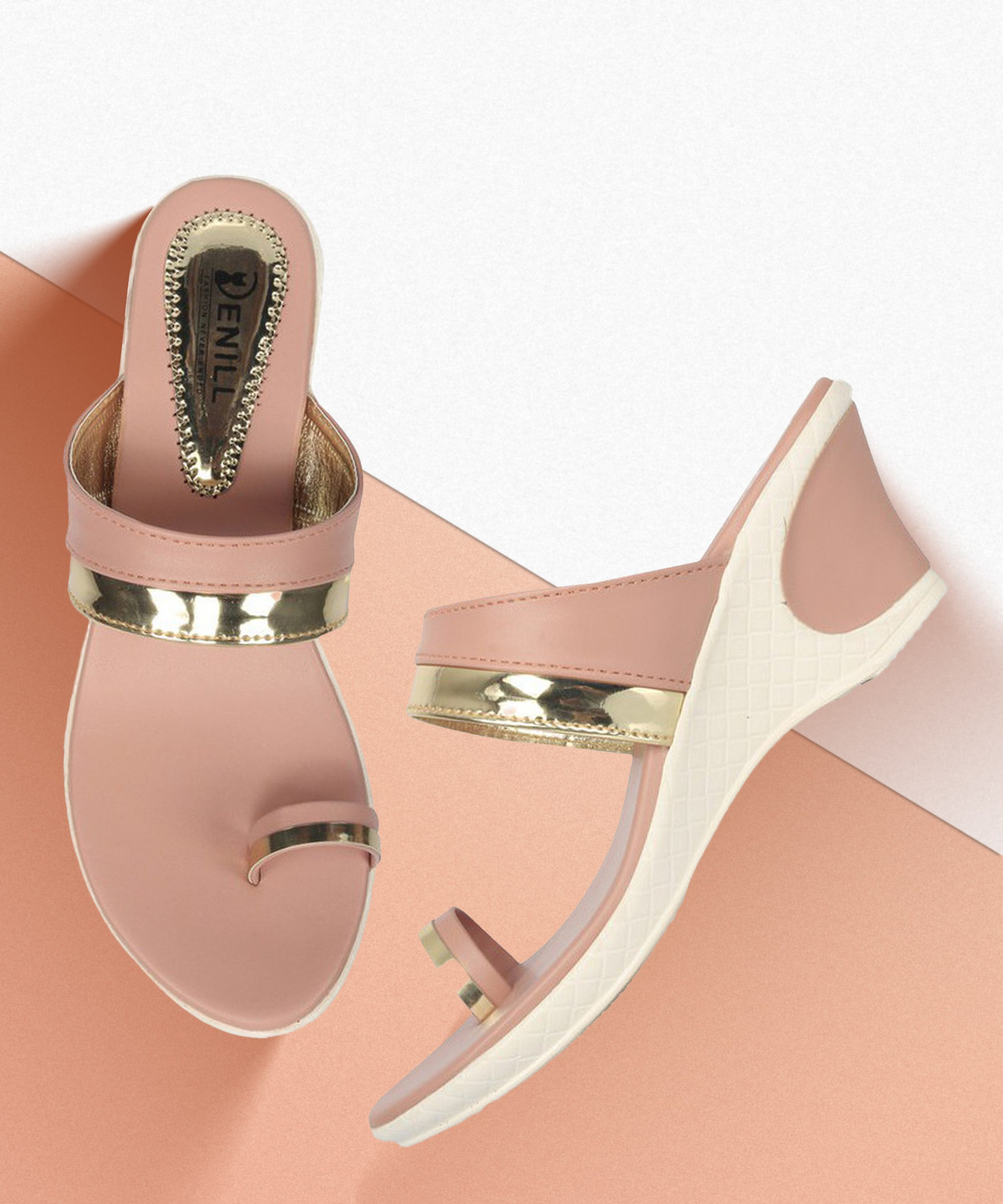 Image of Denill Women Wedges Sandal (Pink , 8)