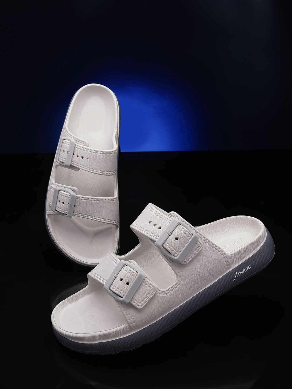 Image of ATHREE Men Slides (White , 8)