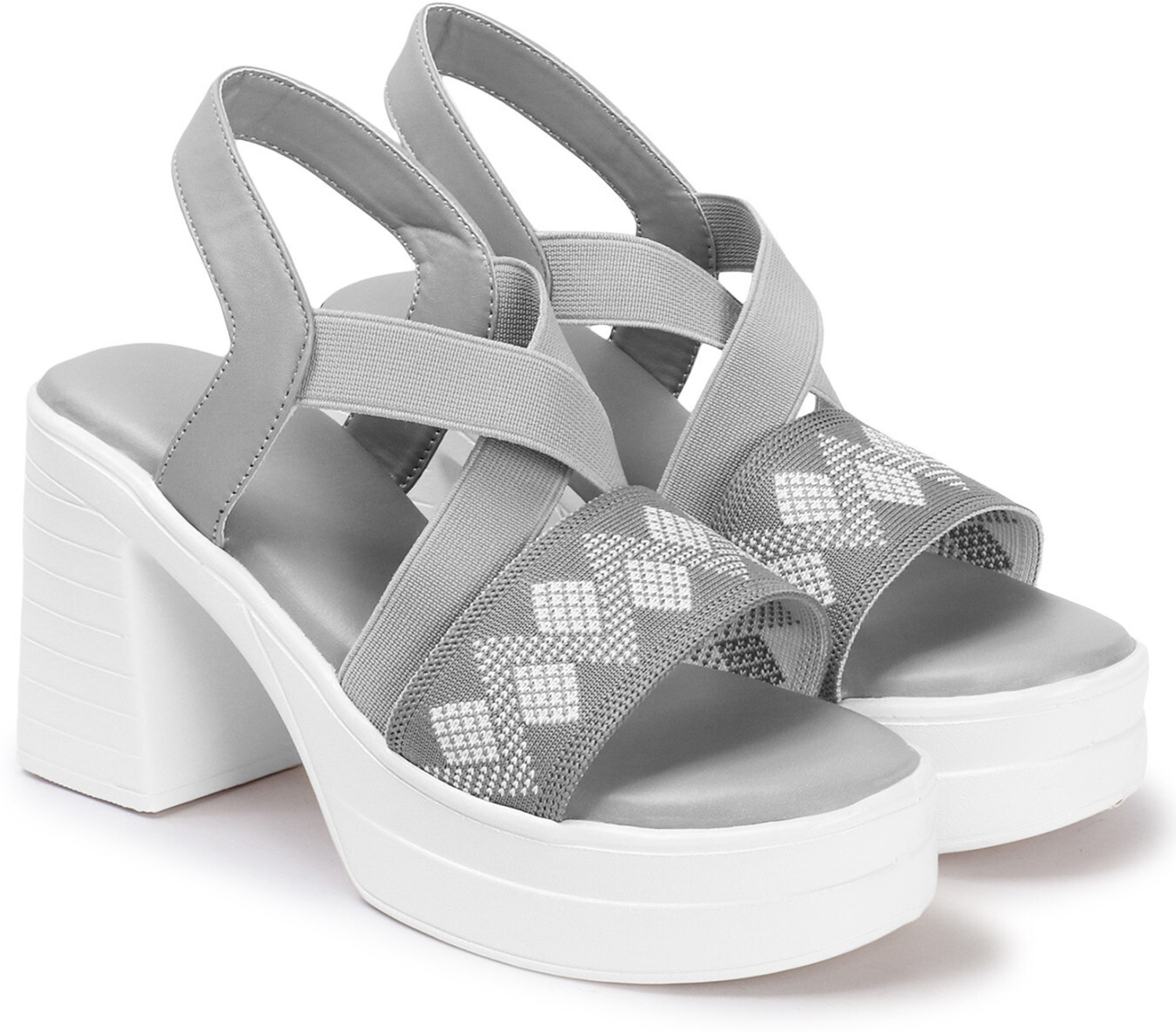 Kajmi Women Casual Sandal (Grey, 6) - Image 1