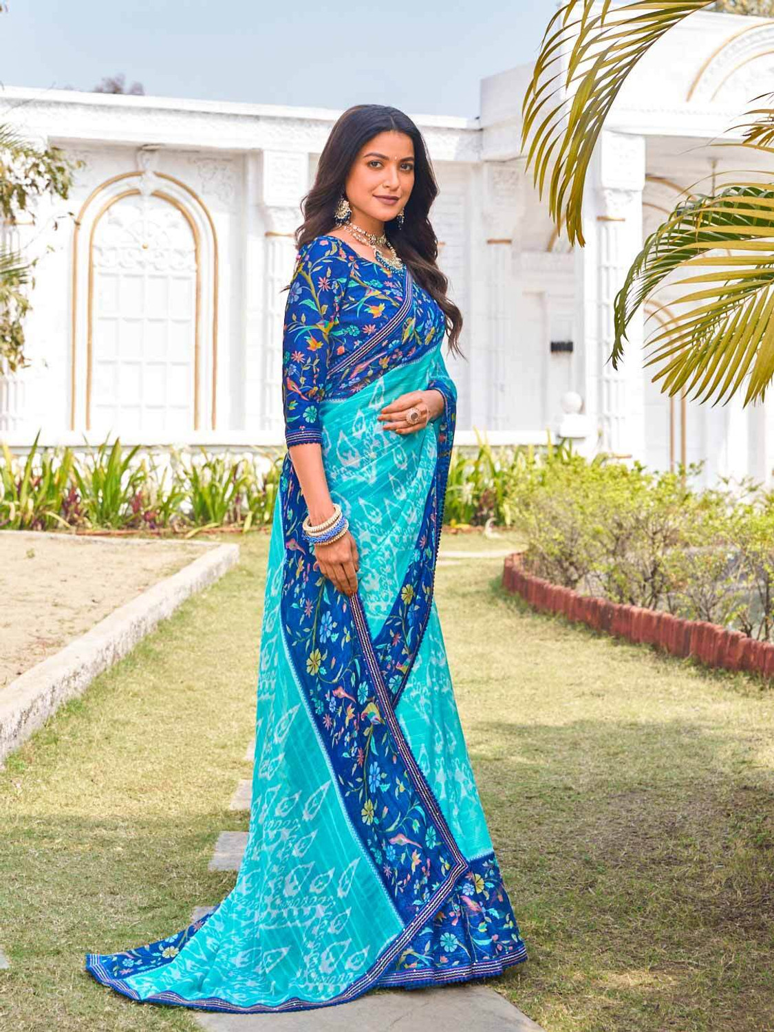 Laxmipati sarees Printed Bollywood Chiffon Saree