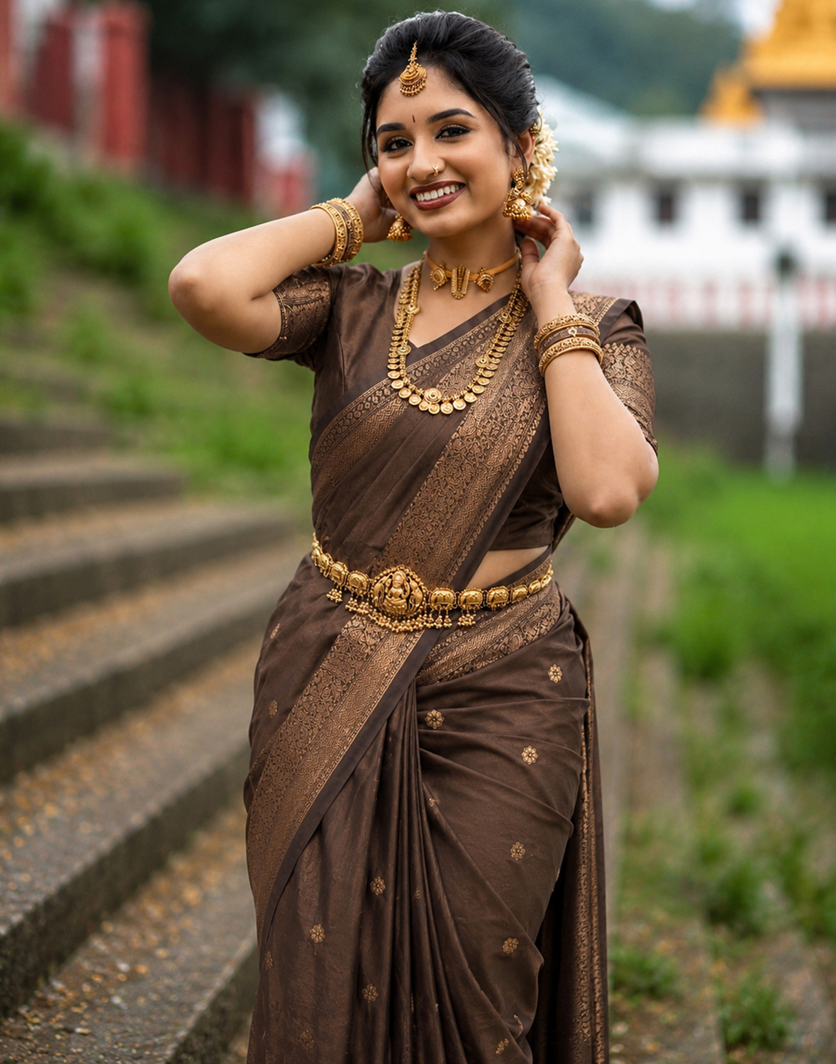 Samah Woven Kanjivaram Silk Blend Saree - Image 1