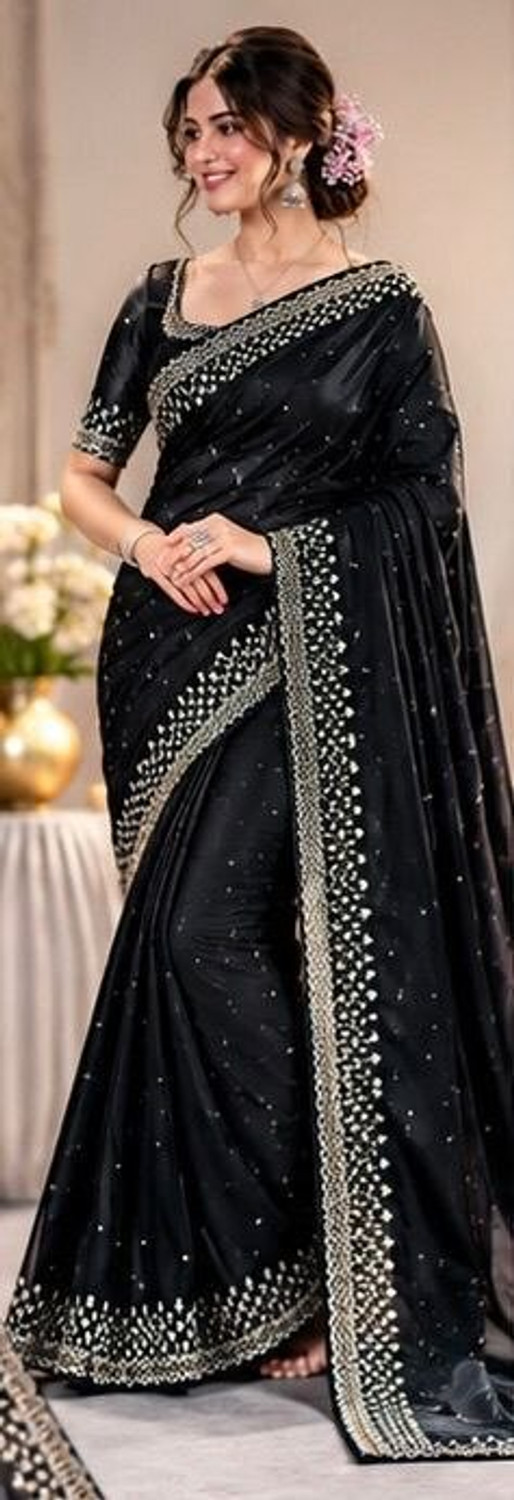 Image of BS CREATION Printed Bollywood Jimmy Jimmy Saree (Purple)