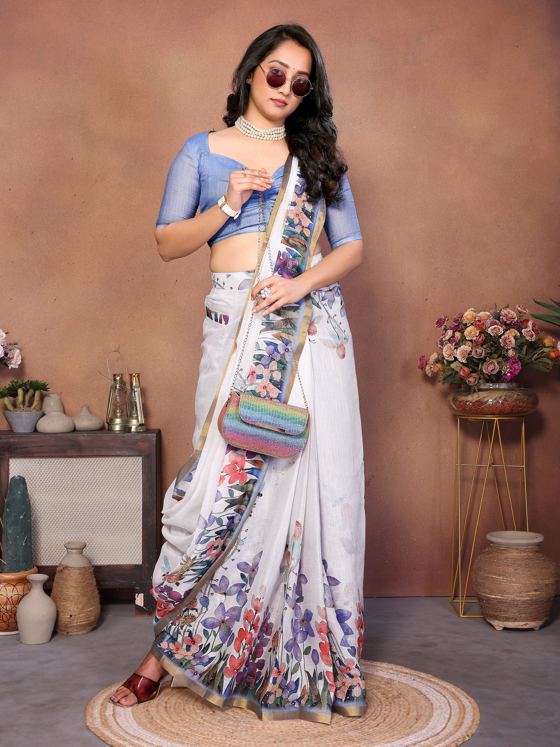 Image of Samantha Woven Paithani Art Silk Saree (Multicolor)