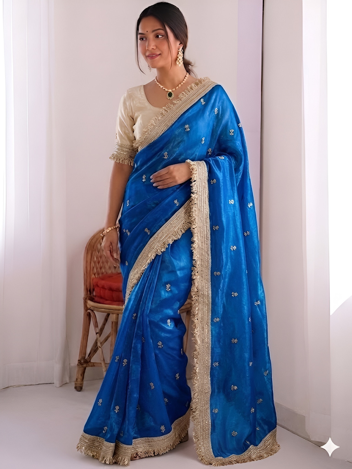 Image of BS CREATION Printed Bollywood Jimmy Jimmy Saree (Purple)
