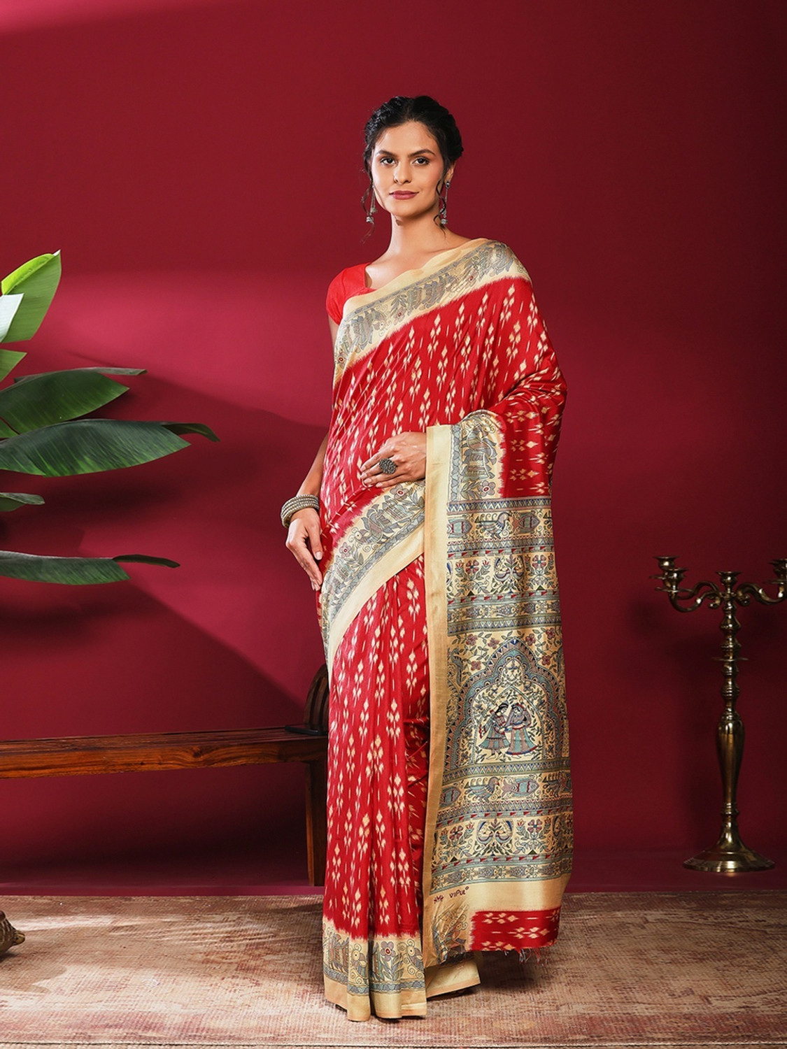 Image of Meena Bazaar Embroidered Bollywood Georgette Saree (Light Green)