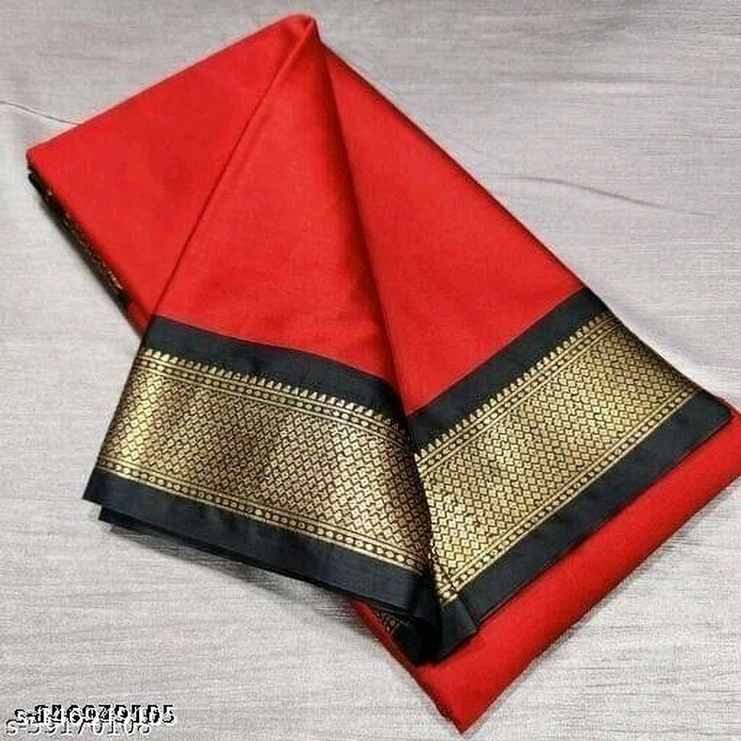 Image of brama Ready to Wear Printed Bollywood Pure Silk Saree (Multicolor)