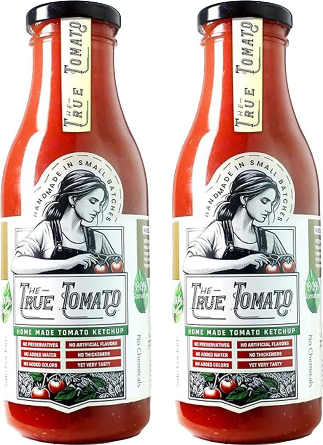 Image of The True Tomato Tomato Ketchup 550gm (2) | 100% Pure Tomatoes Ketchup (2 x 550 g)