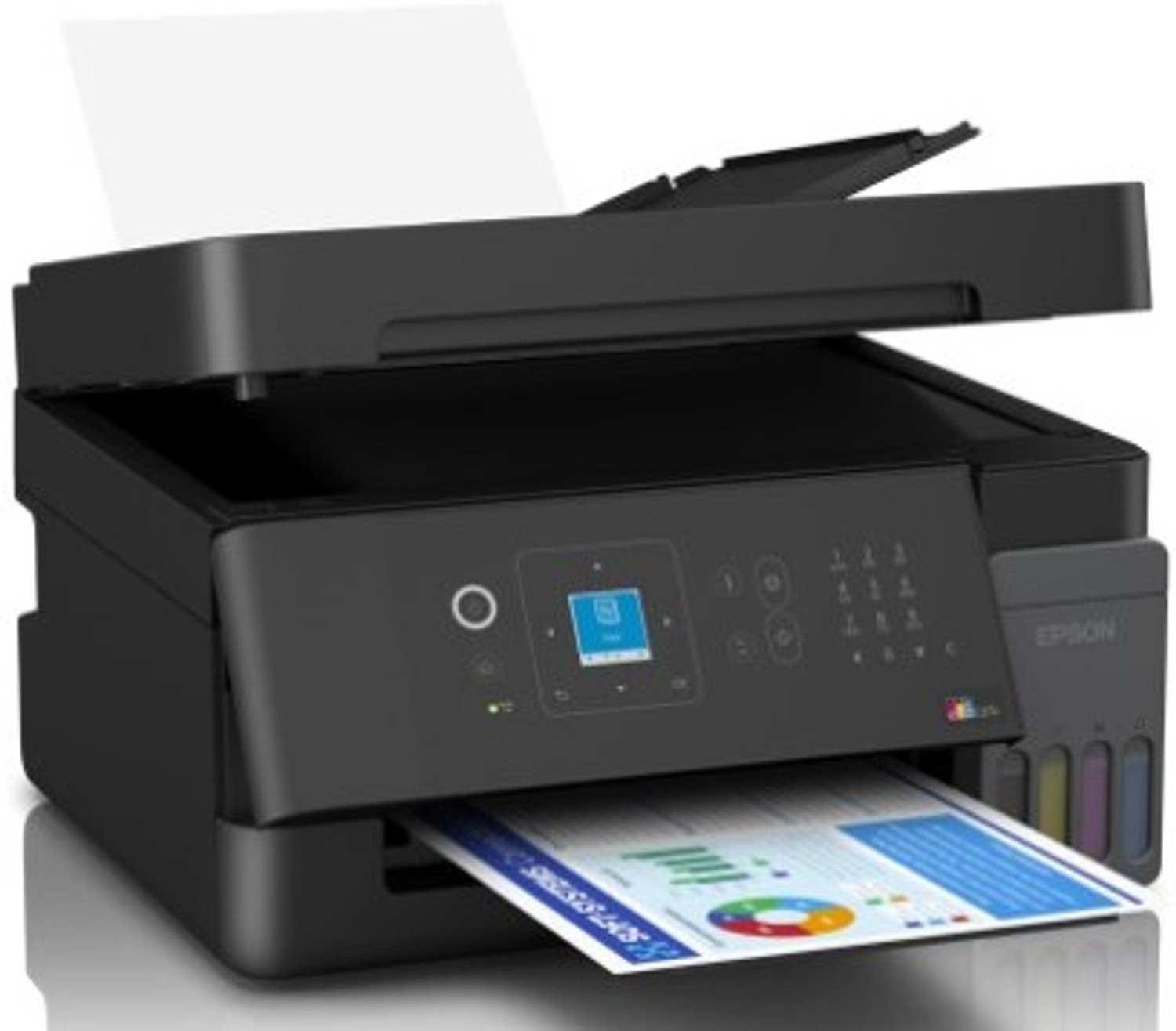 Image of Epson EcoTank L Series Epson EcoTank L5390 A4 Wi-Fi All-in-One Ink Tank Printer with ADF Scanner (Black)