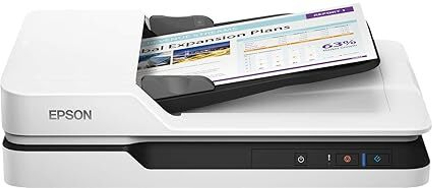 Image of Epson DS-1630 WorkForce - Flatbed Scanner (White & Gray)