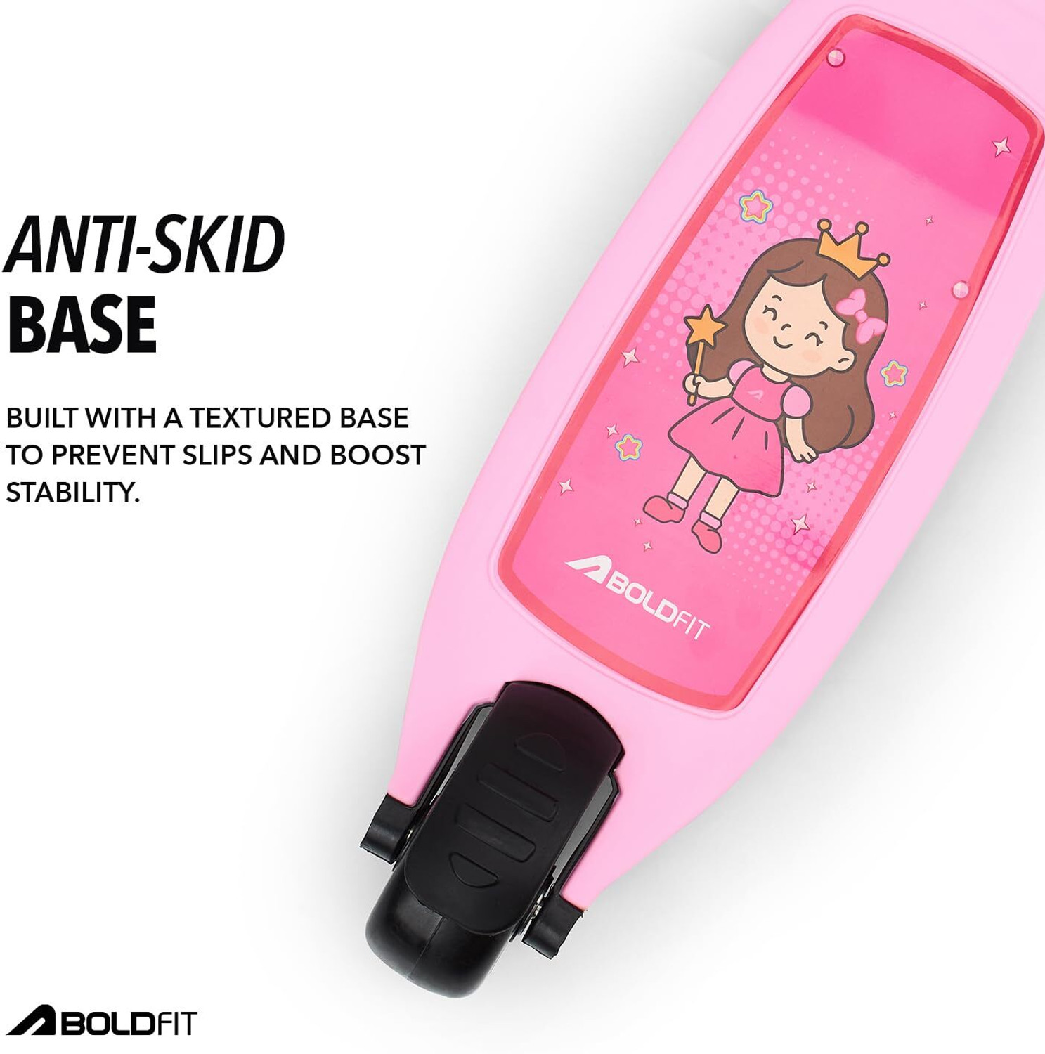 Image of BOLDFIT ZigFold-KS01 Kids Scooter with LED PU Wheels, Adjustable Height&Foldable Design Kids Scooter (Pink, Pack of 2)