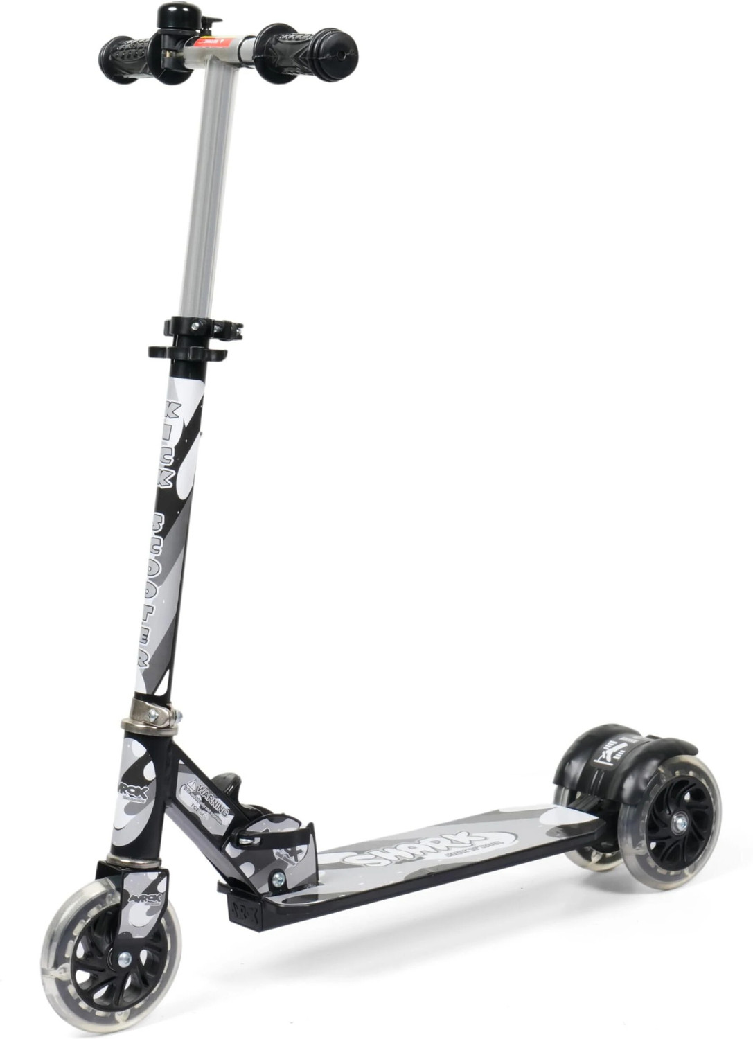 Image of PawRyte 8 inch Wheel Kick Scooter for 6+ age. 4 Adjustable Height, 100 kgs Capacity Kids Scooter (Black, Red, Orange, Pack of 1)