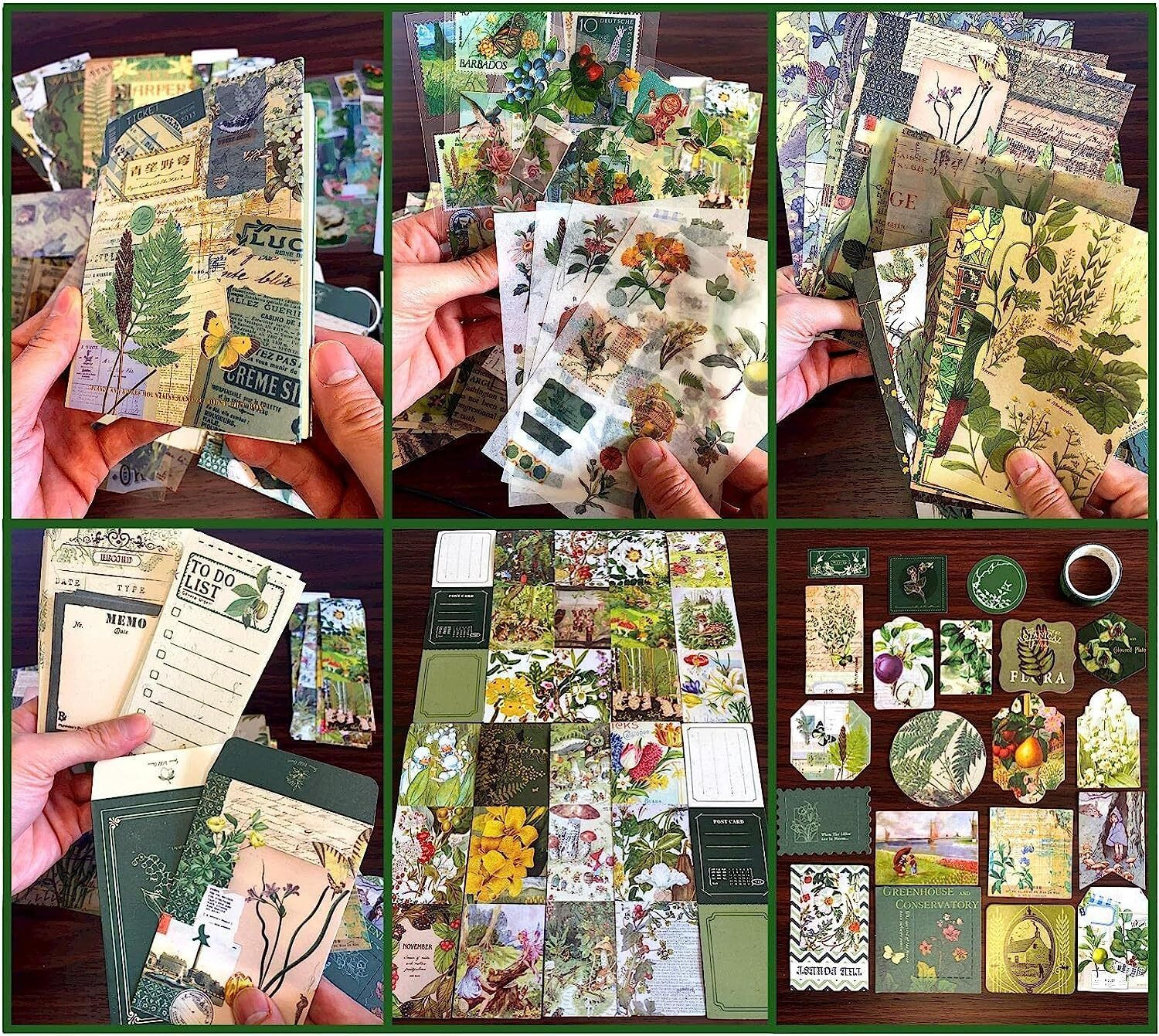 Image of ZORIADA 275 Pcs Vintage Aesthetic Wild Scrapbook Kit,Journal Supplies Kit, Stickers Theme, Scrapbook Kit (DIY)