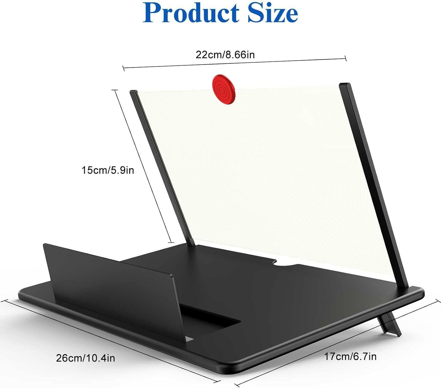 Image of DREZII 12 inch 3D HD Mobile Screen Magnifier for All Smartphones Foldable Phone Screen Amplif Screen Expander Phone
