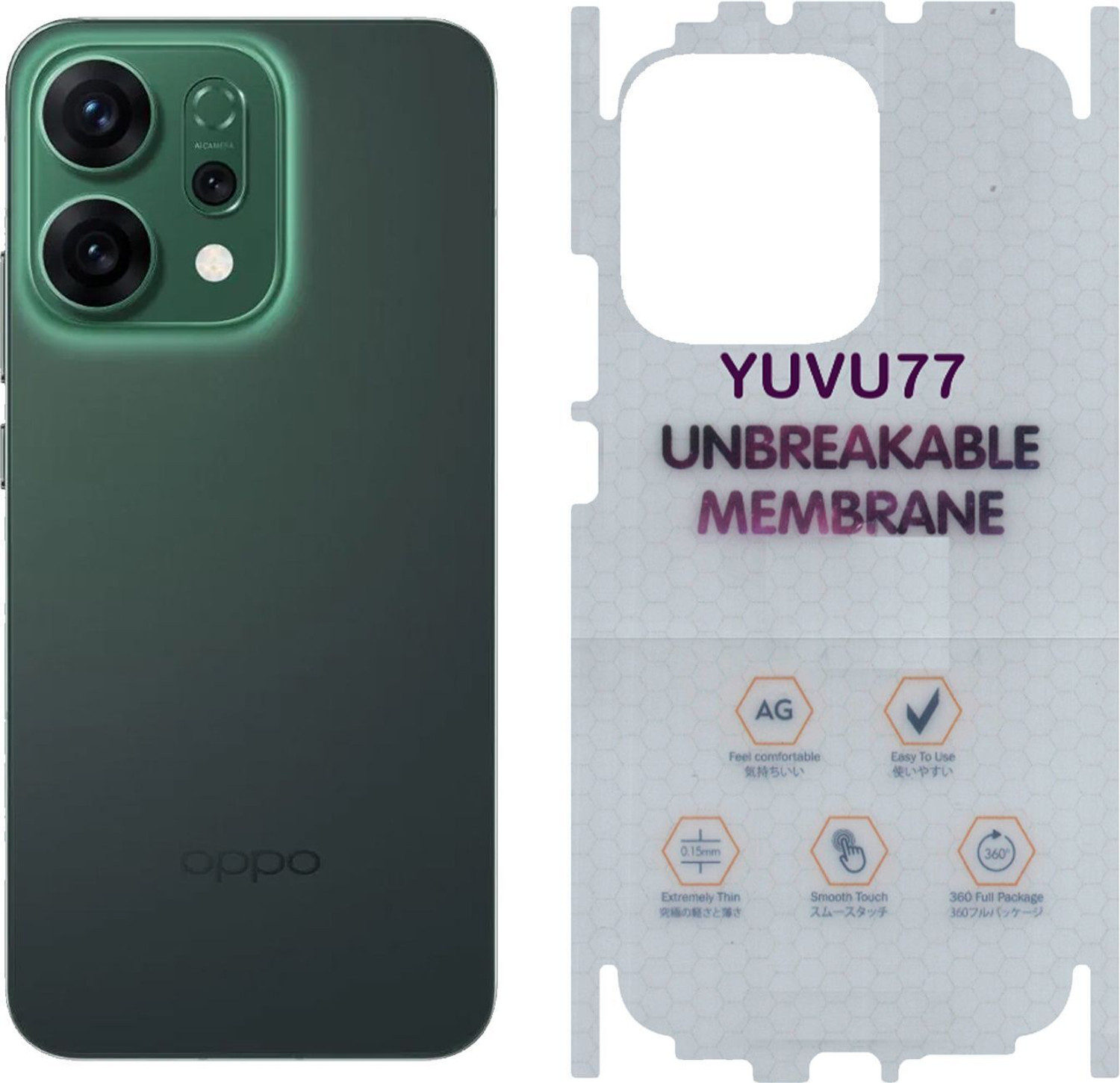 YUVUMCARE Back Screen Guard for Oppo Reno 14 5G - Image 1