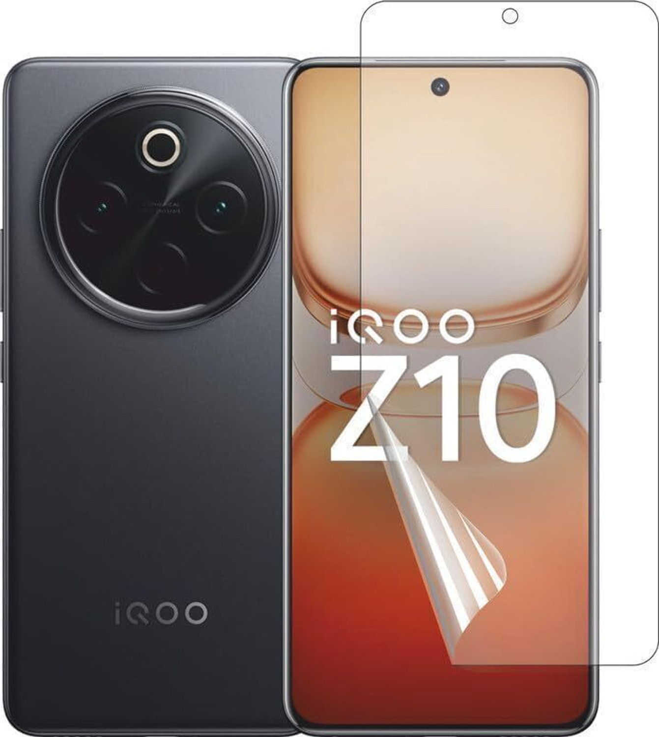 Image of SDH PROTECT Edge To Edge Screen Guard for IQOO Z10 5G, Self Healing Unbreakable Membrane Full Coverage with Easy Installation Kit-Clear (Not a Tempered Glass) (Pack of 1)