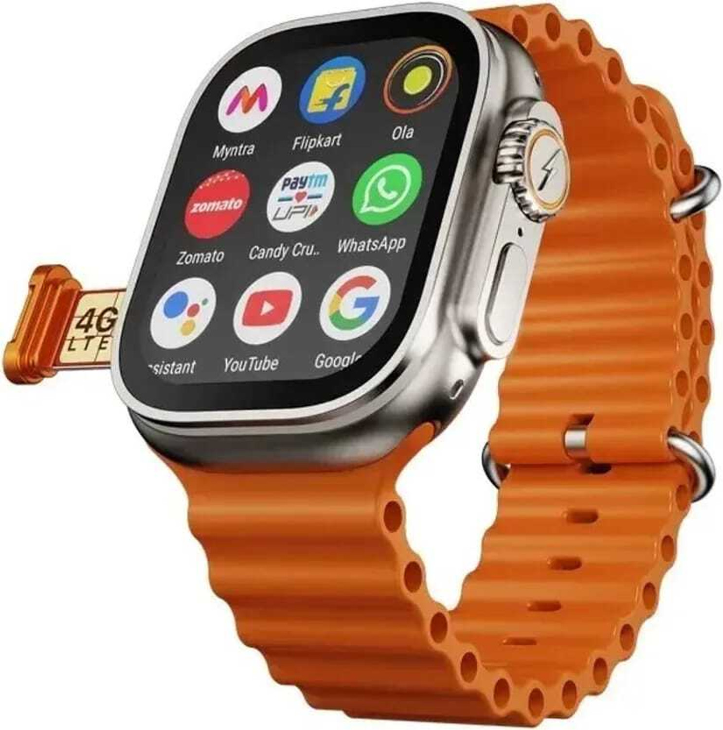 Image of TECHIO T800 Ultra BT Calling Watch, Wireless Charging, Health Tracking Sensor (Black) Smartwatch (BLACK Strap, FREE SIZE)