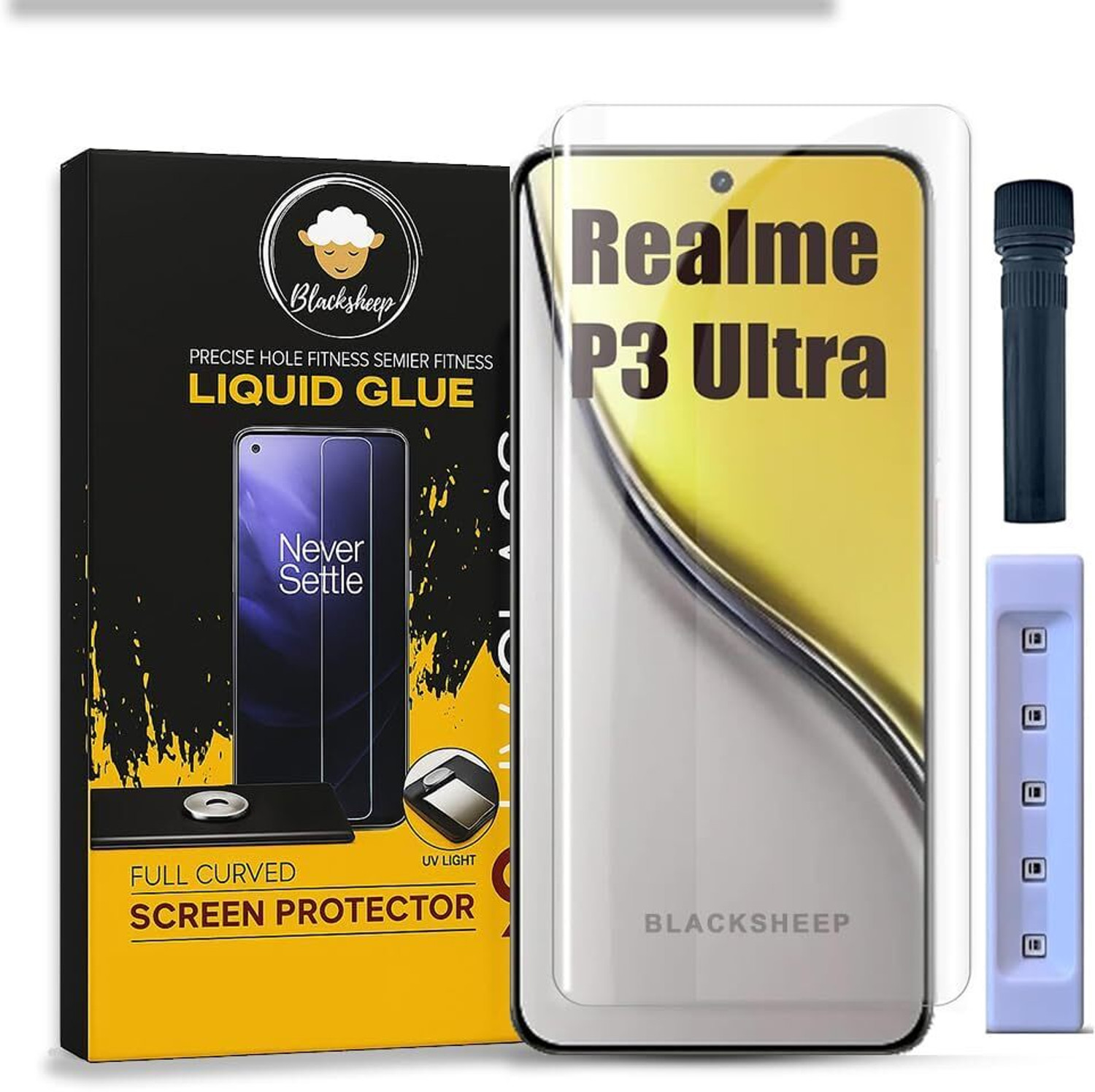 Image of Urban Shield Edge To Edge Tempered Glass for Realme P3 Ultra (Pack of 1)