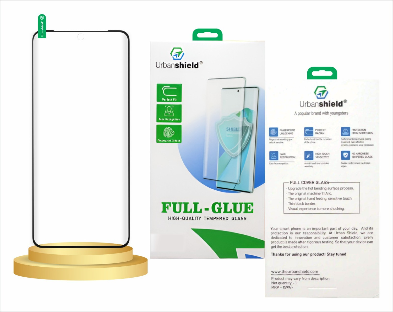 Image of Urban Shield Edge To Edge Tempered Glass for Realme P3 Ultra (Pack of 1)