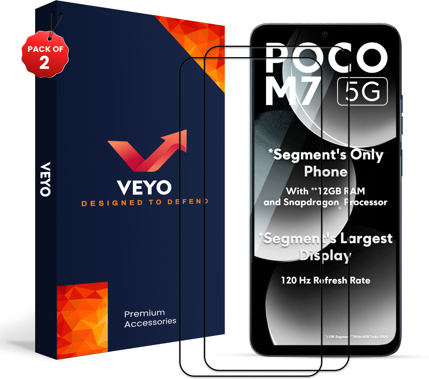 Image of PROACCS Edge To Edge Tempered Glass for OnePlus Nord N20 SE (Pack of 2)
