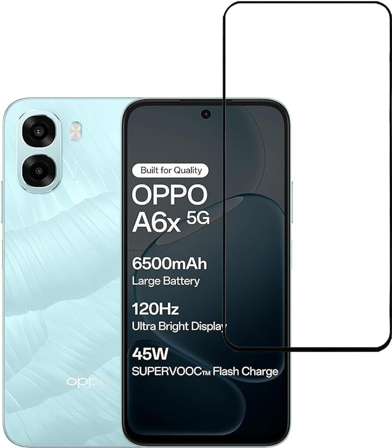 EITANSHA CREATION Edge To Edge Tempered Glass for Oppo A6x - Image 1