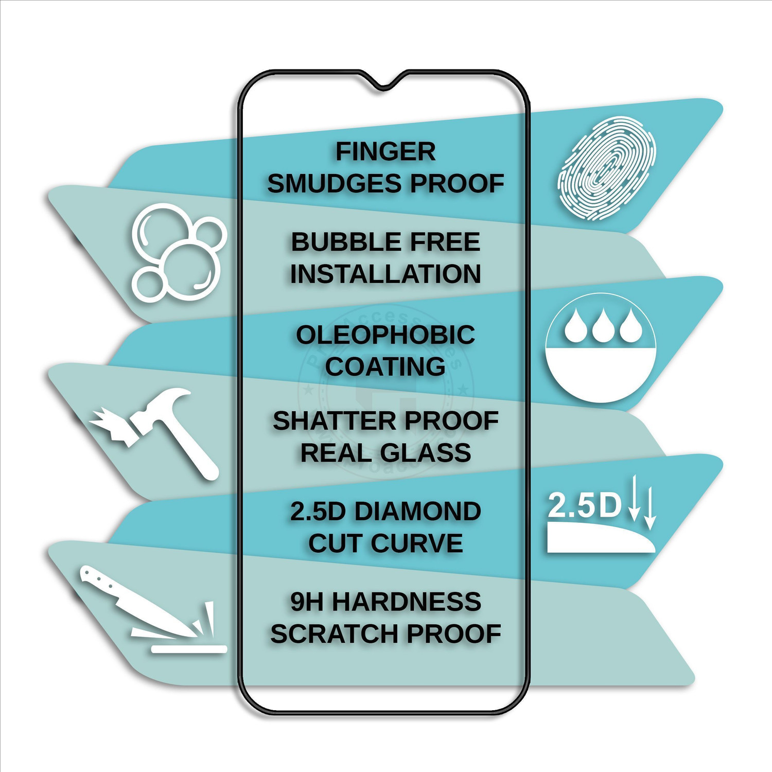 Image of PROACCS Edge To Edge Tempered Glass for OnePlus Nord N20 SE (Pack of 2)