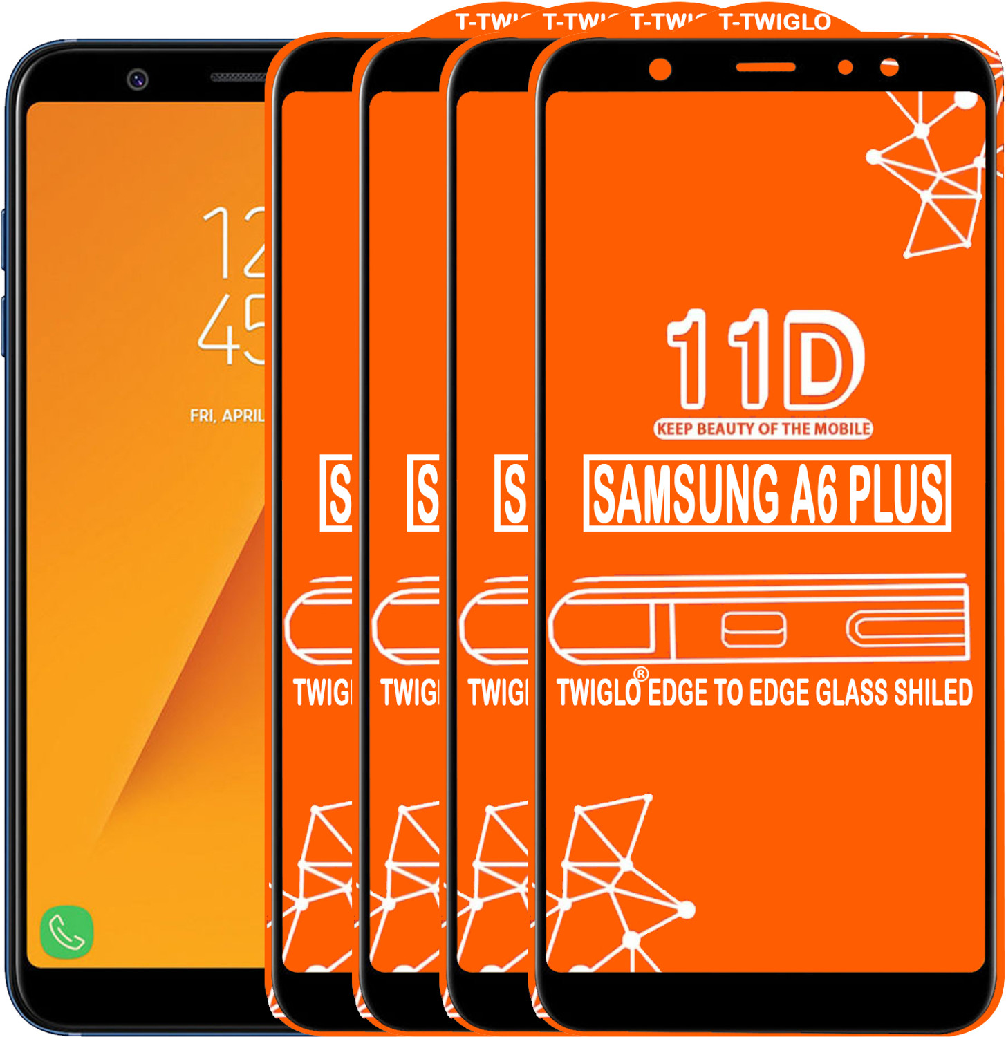 Image of PikTrue Edge To Edge Tempered Glass for POCO F1 (Pack of 5)