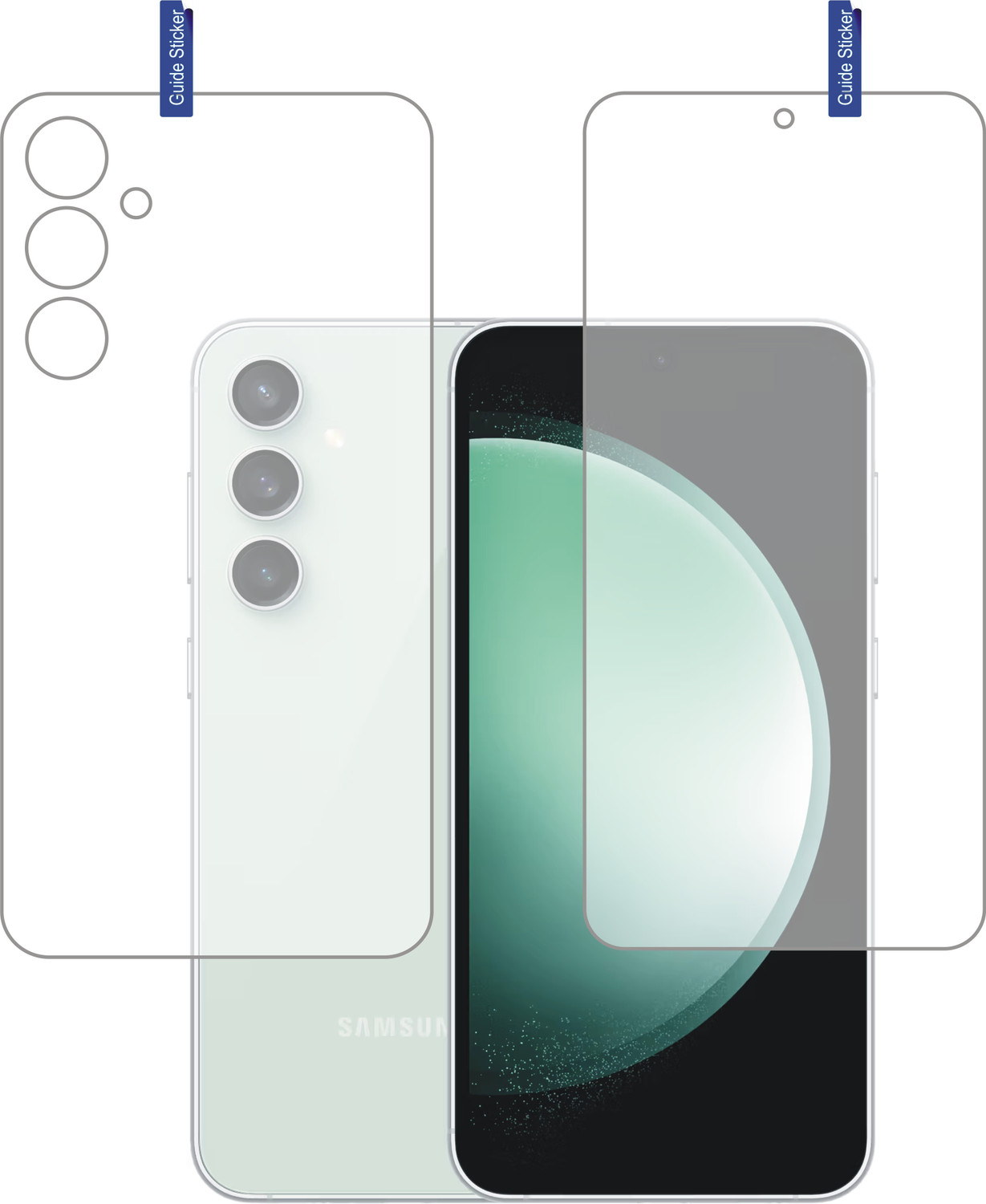Image of tombik Front and Back Tempered Glass for 48po-vivo X200-fb (Pack of 2)
